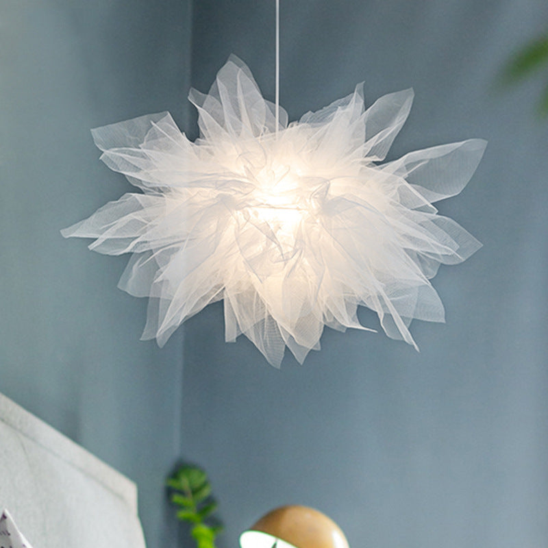Arisha Modern LED Pendelleuchte Blume Stoff Schlafzimmer Wohnzimmer