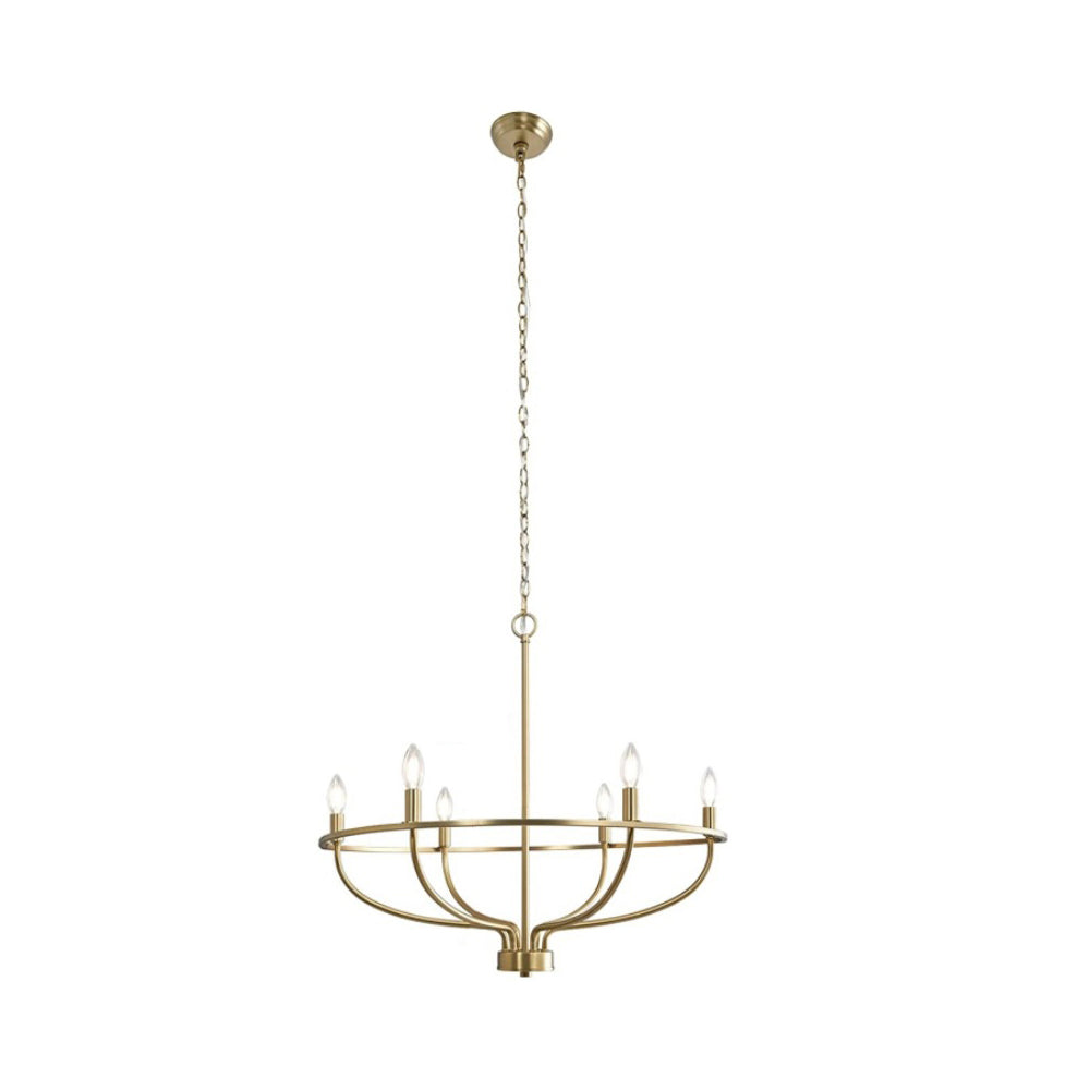 Myphaos Industrieller Vintage Kronleuchter aus Messing-Letslighting