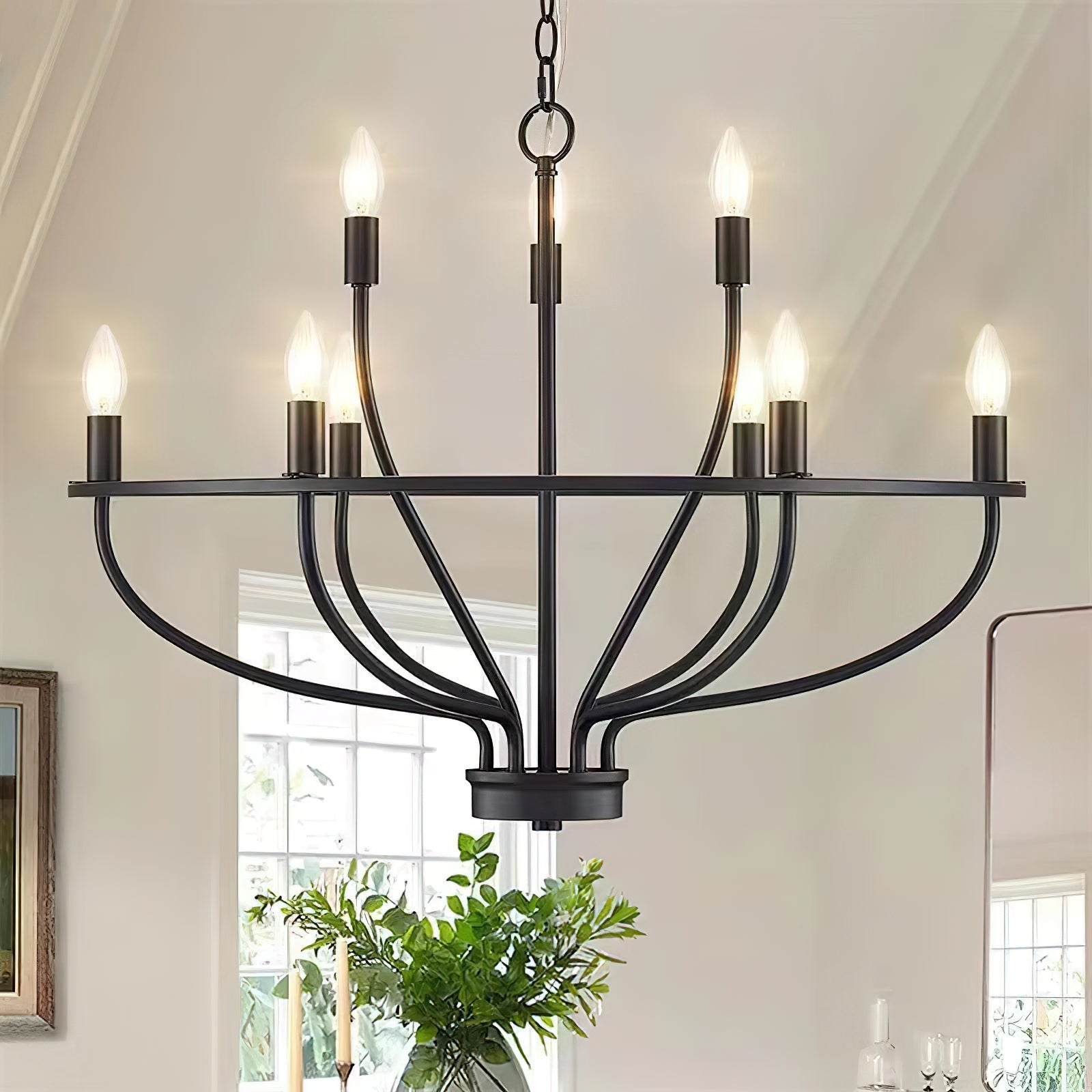 Myphaos Industrieller Vintage Kronleuchter aus Messing-Letslighting