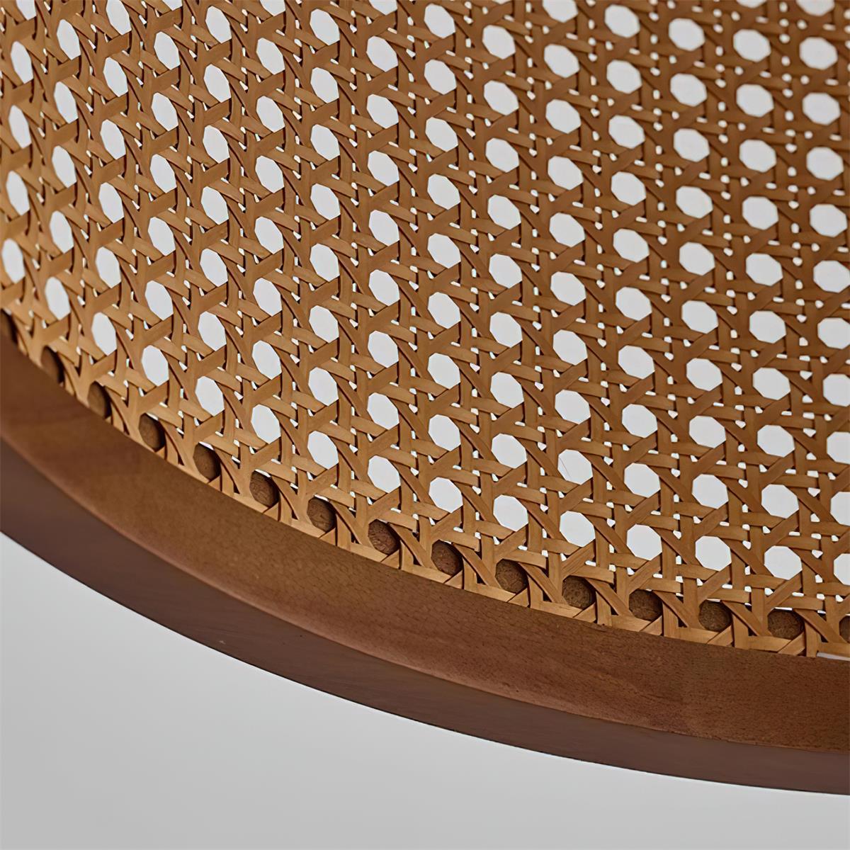 Gudon Pendelleuchte Natur Rattan & Holz Zylinder-Letslighting