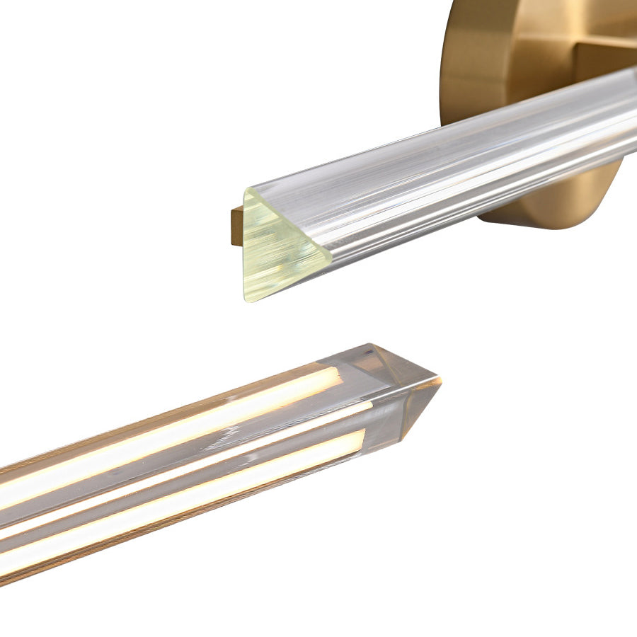 Horizon Messing Glas Wandleuchte-Letslighting