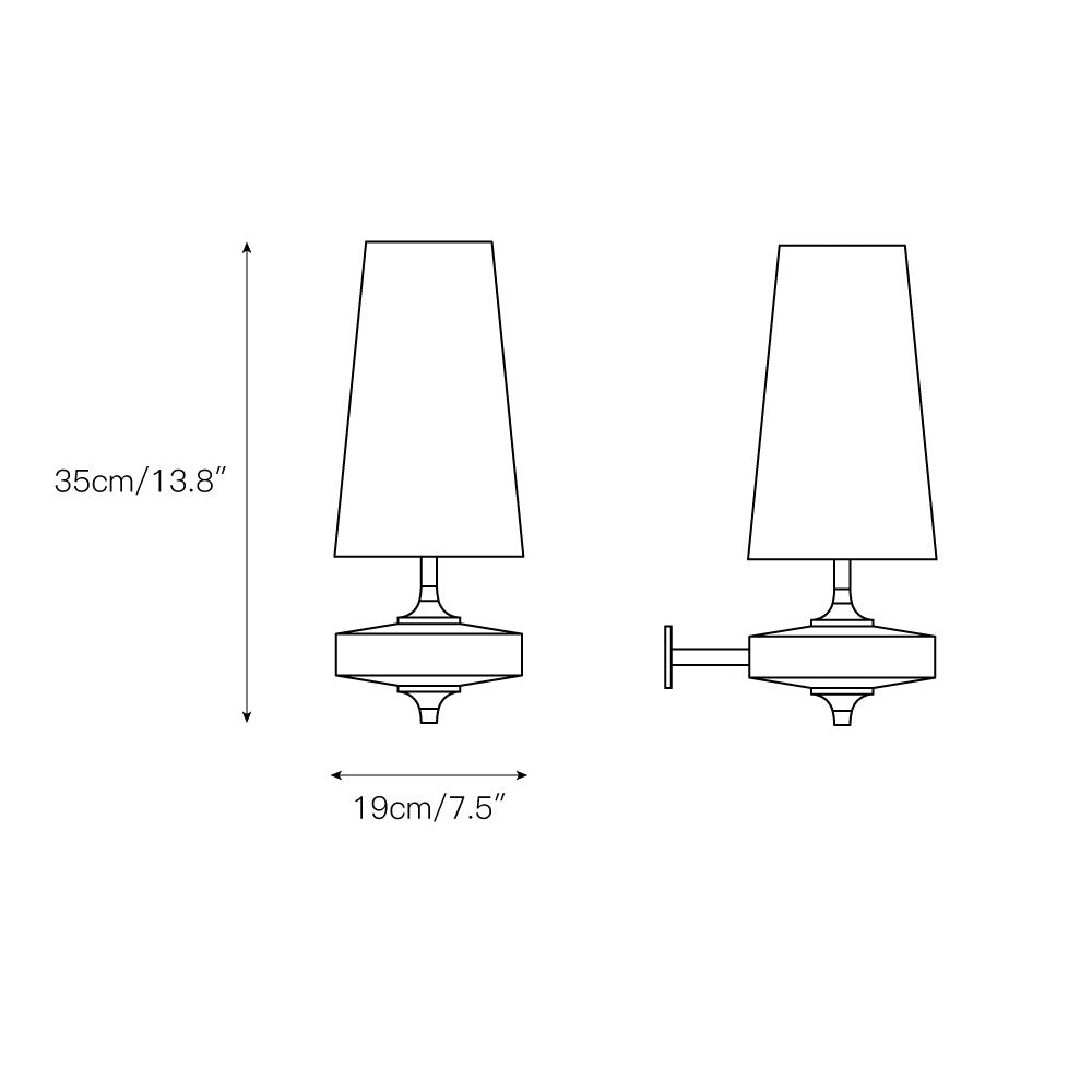 Nydorisra Antike Vintage Wandleuchte aus Messing-Letslighting