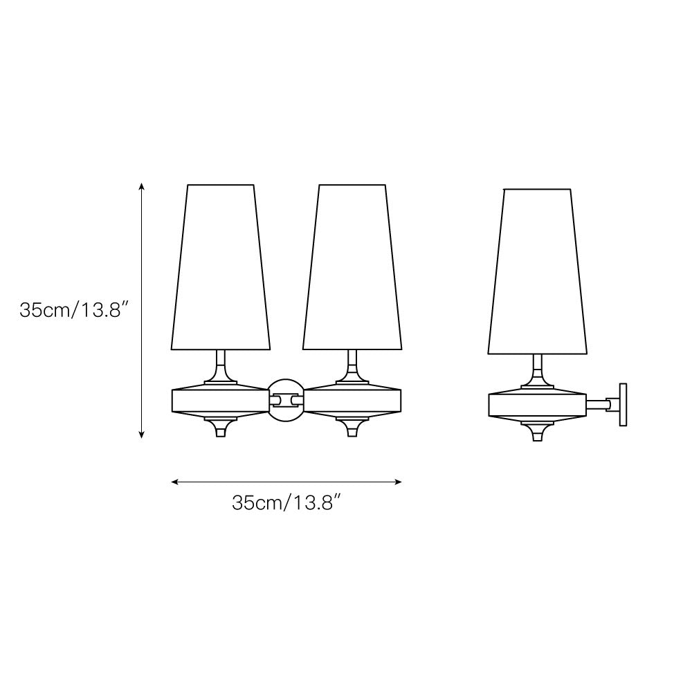 Nydorisra Antike Vintage Wandleuchte aus Messing-Letslighting