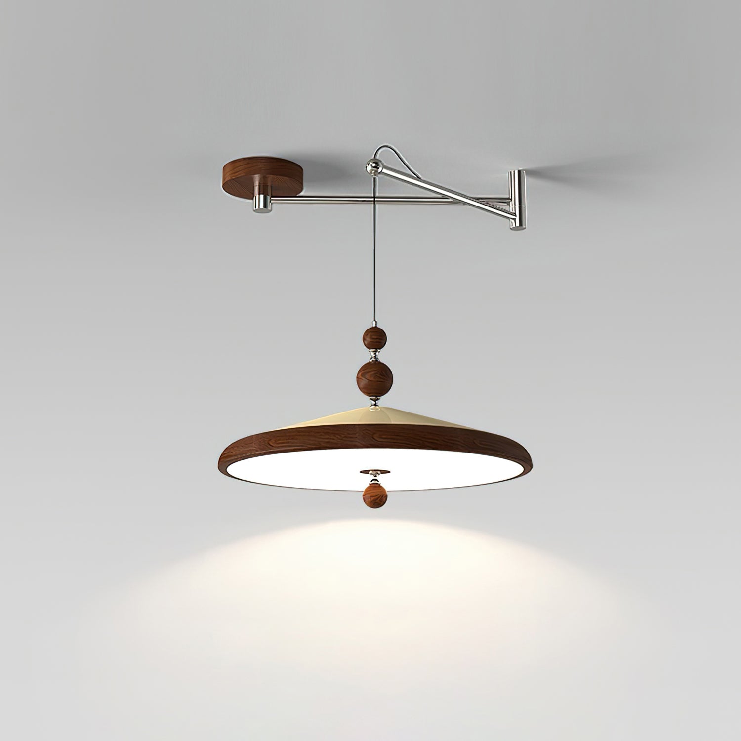 Geyon Pendelleuchte Modern Holz Metall Verstellbar-Letslighting