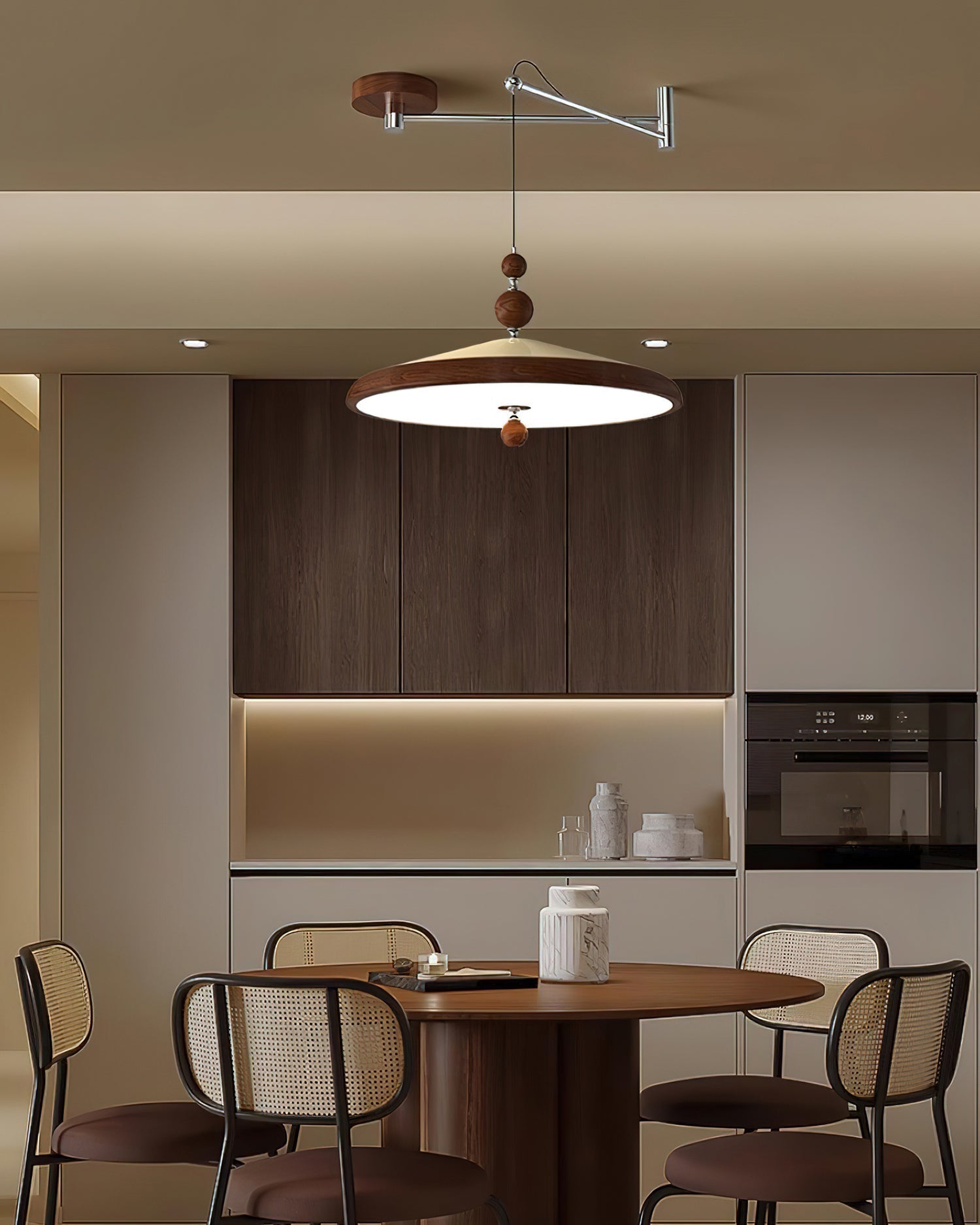 Geyon Pendelleuchte Modern Holz Metall Verstellbar-Letslighting