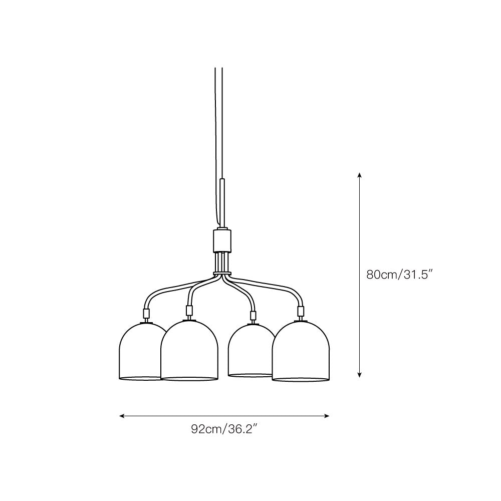 Aursolos Minimalistischer Vintage-Industrie-Kronleuchter-Letslighting