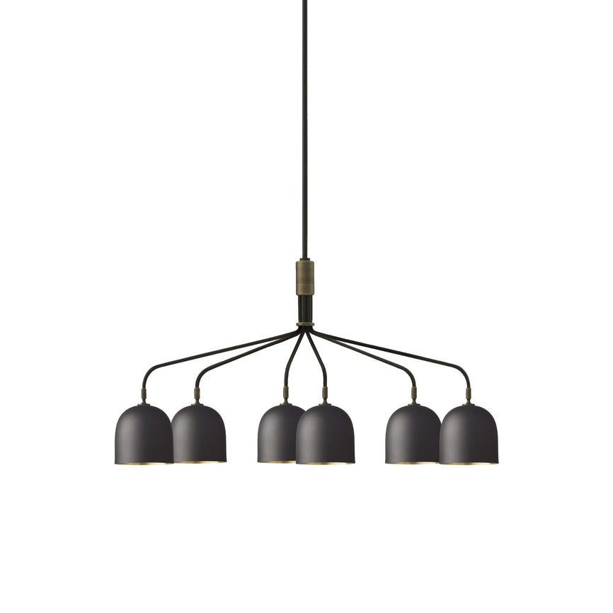 Lustra Kronleuchter Schwarz Messing Industrial-Letslighting