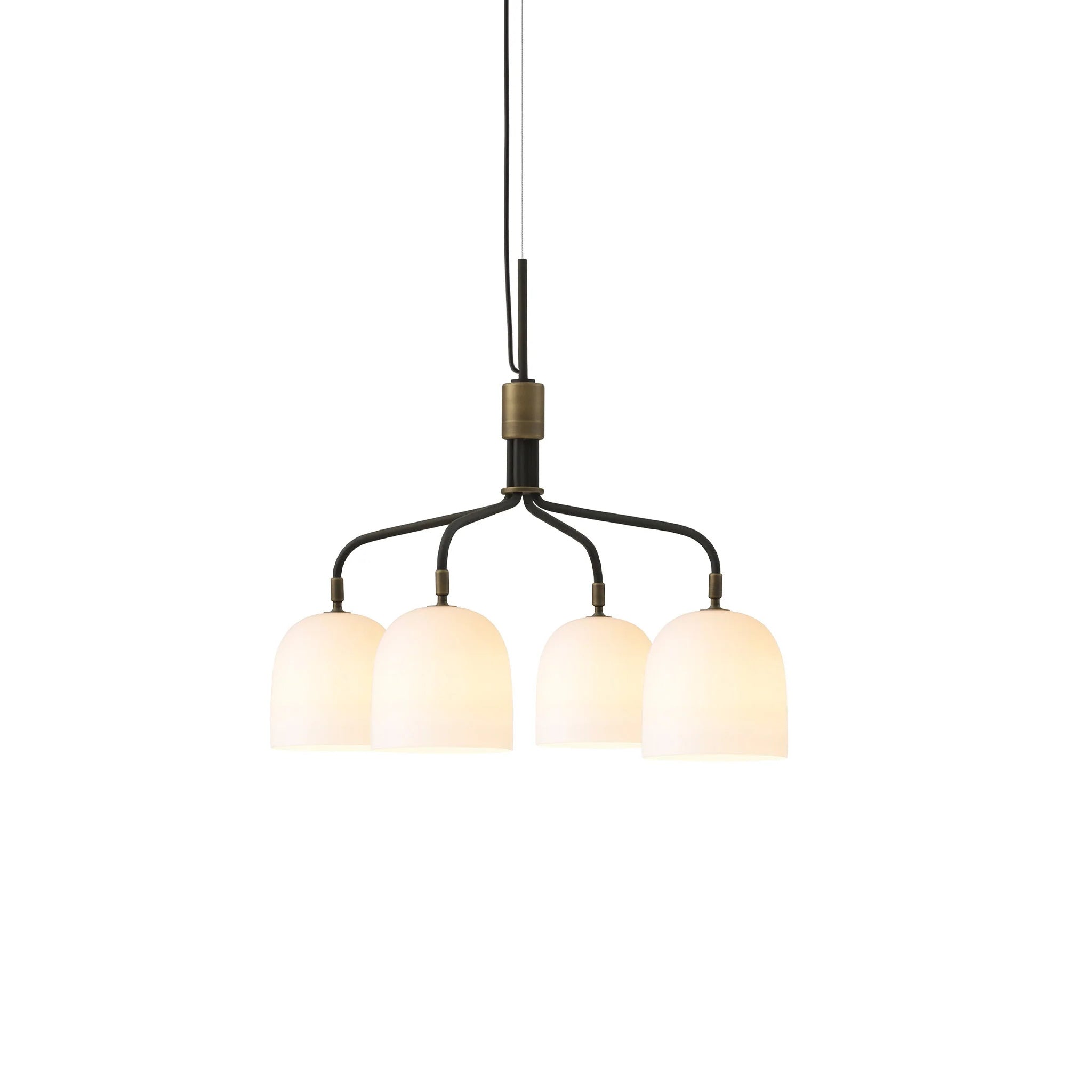 Lustra Kronleuchter Schwarz Messing Industrial-Letslighting