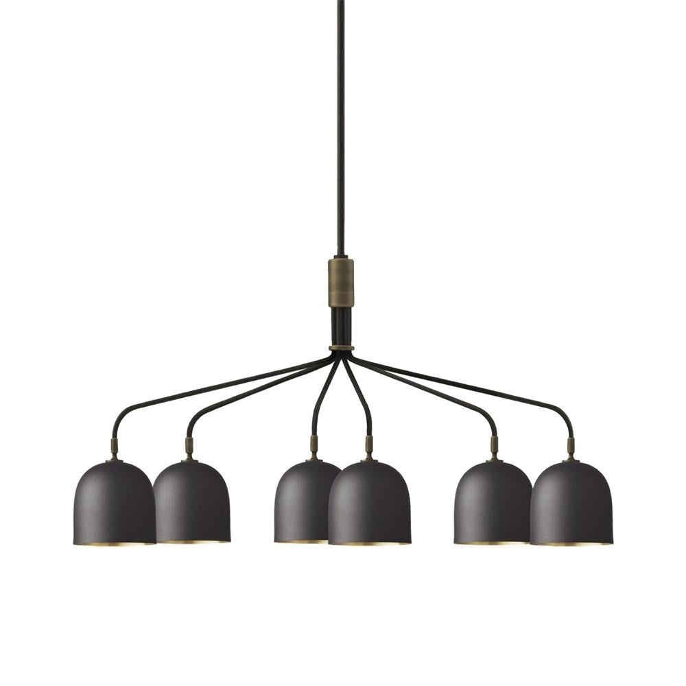 Lustra Kronleuchter Schwarz Messing Industrial-Letslighting