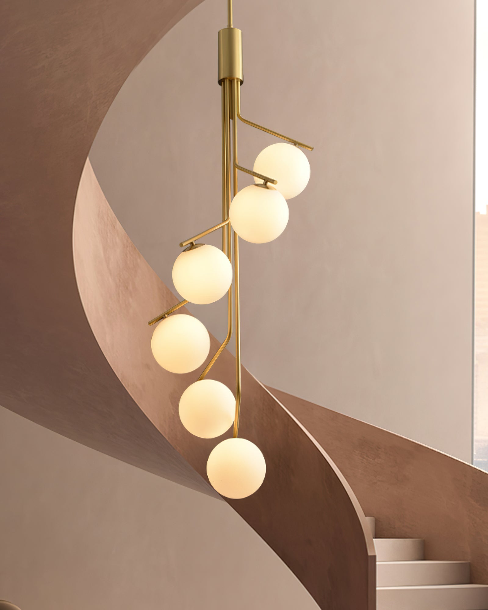 Lustra Kronleuchter Gold Zweig Globus LED-Letslighting