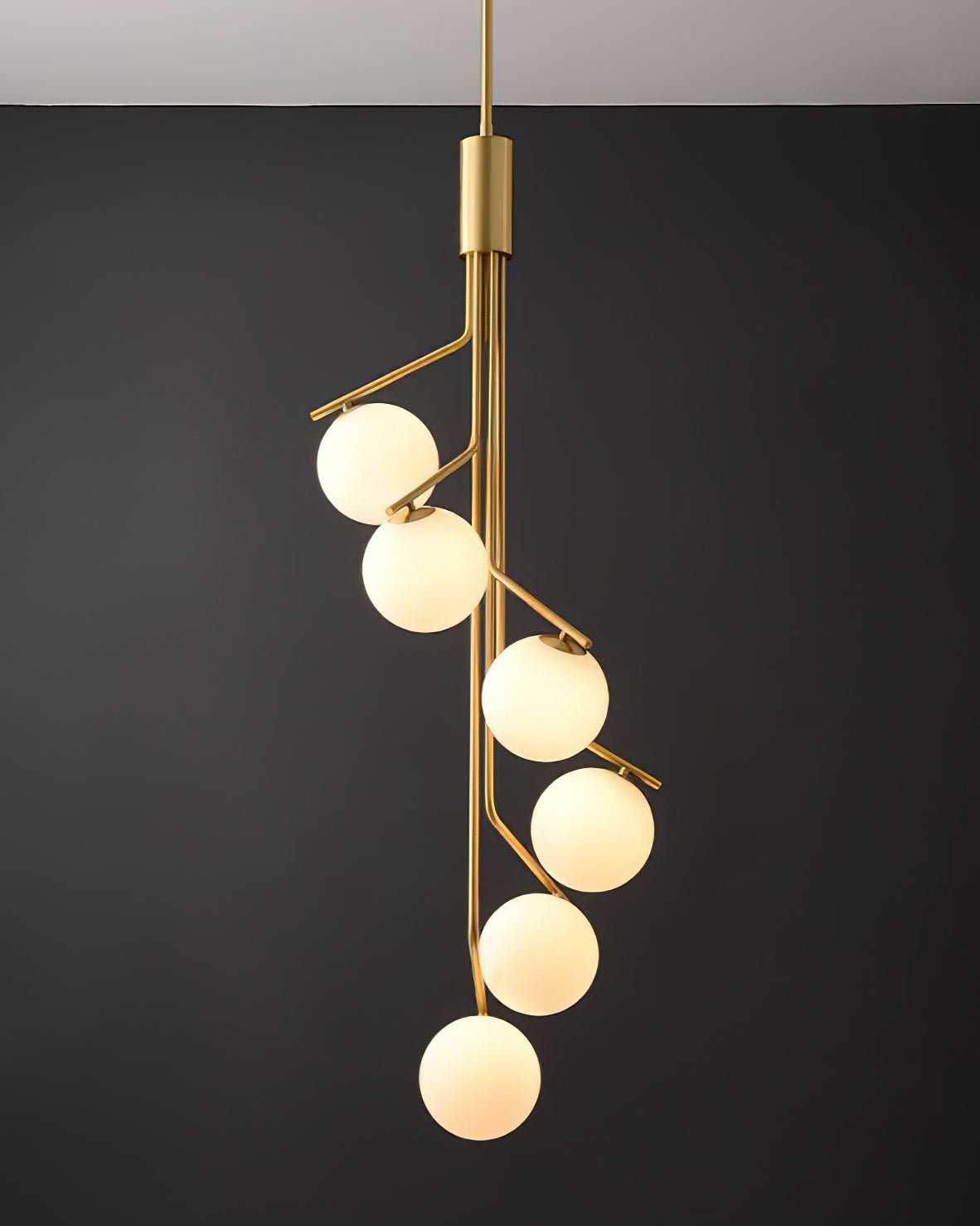 Lustra Kronleuchter Gold Zweig Globus LED-Letslighting
