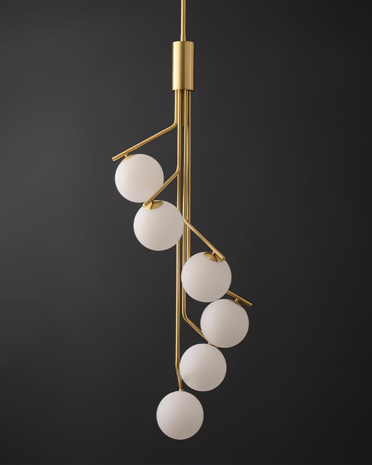 Lustra Kronleuchter Gold Zweig Globus LED-Letslighting