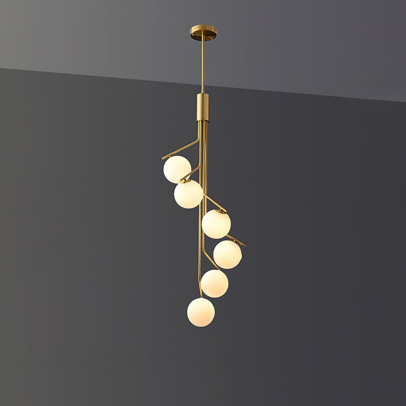 Lustra Kronleuchter Gold Zweig Globus LED-Letslighting