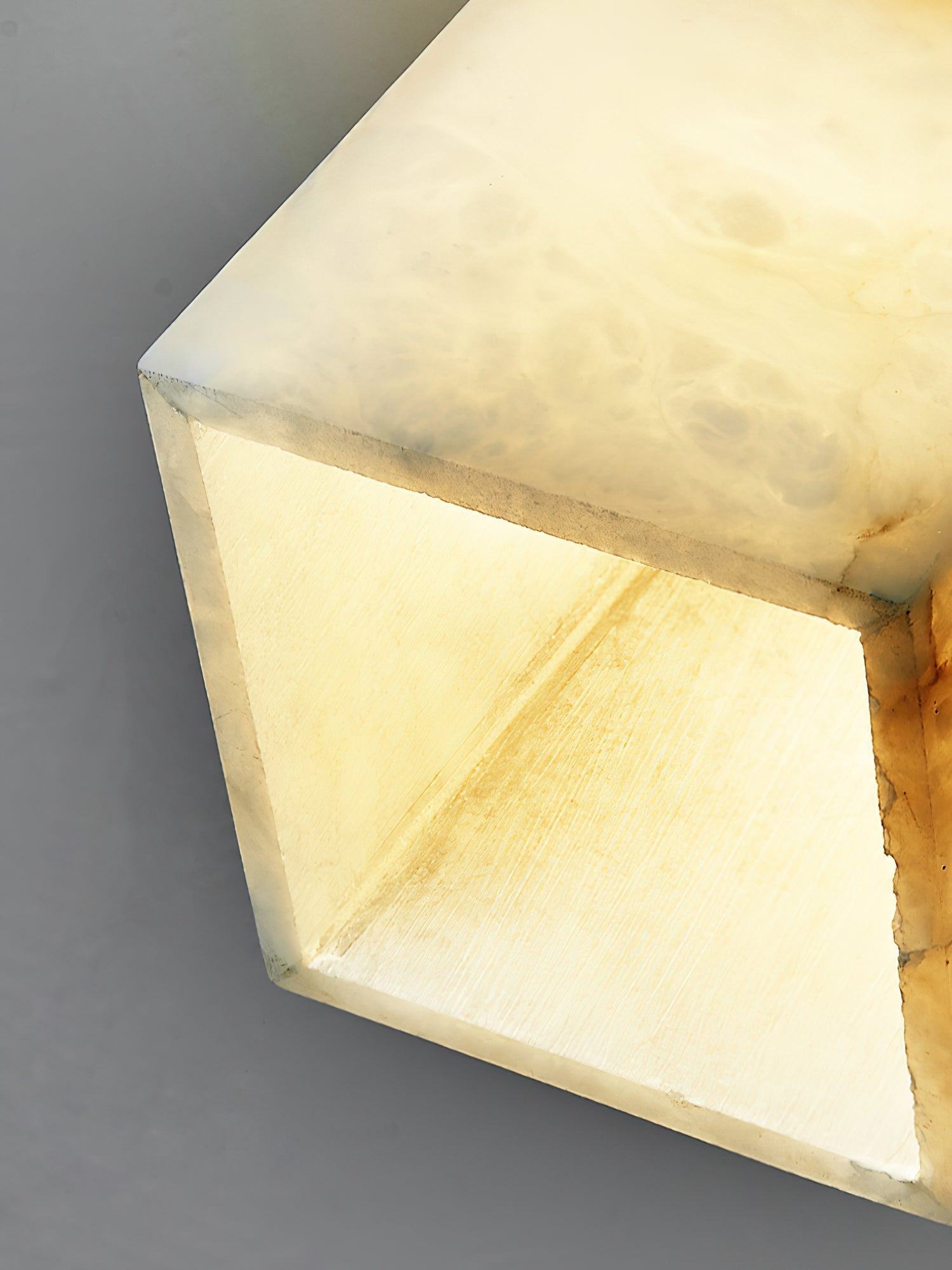 Usilia Modern Minimalist Brass Alabaster Ceiling Light - Letslighting