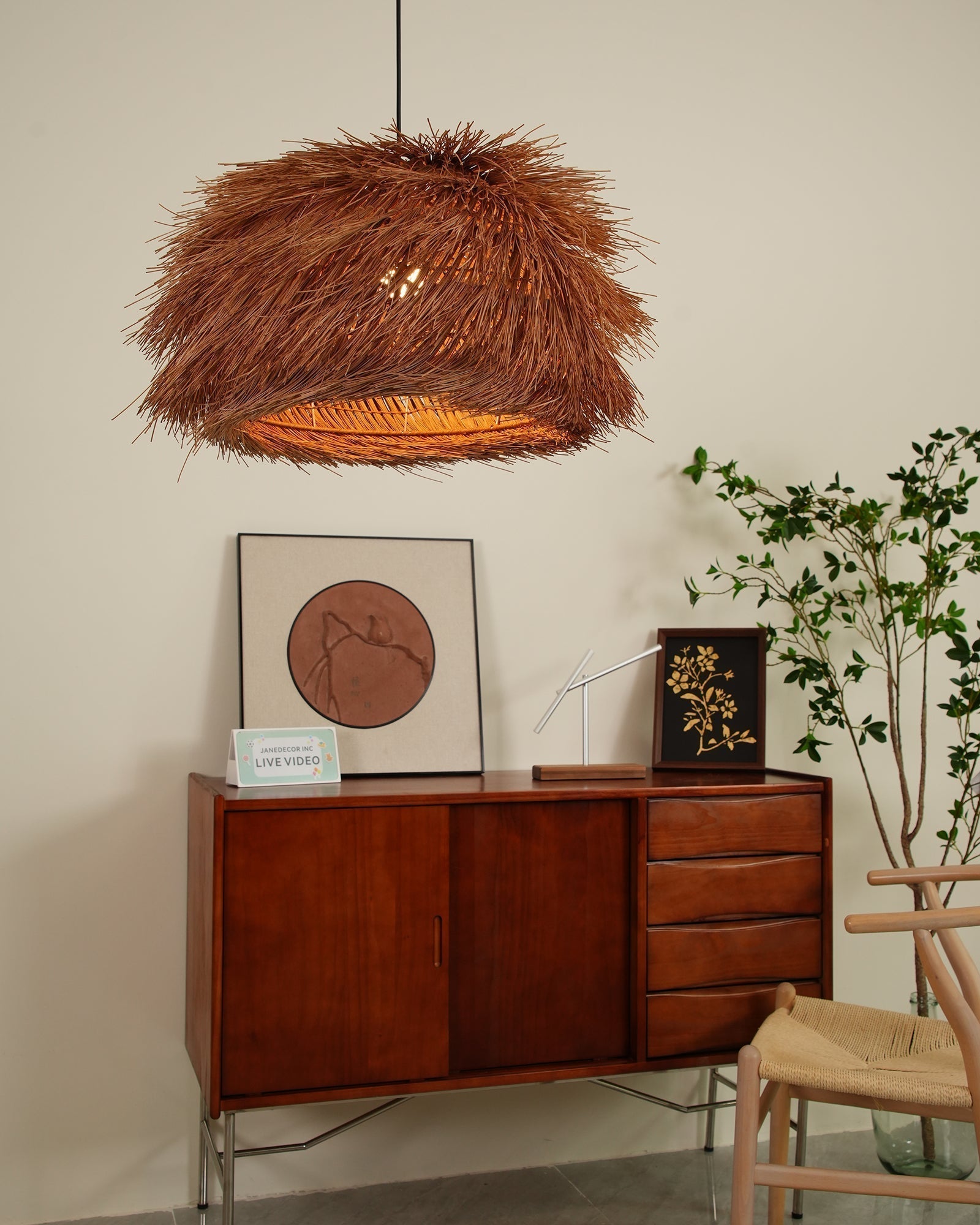 Wickora Vintage Weide Pendelleuchte-Letslighting