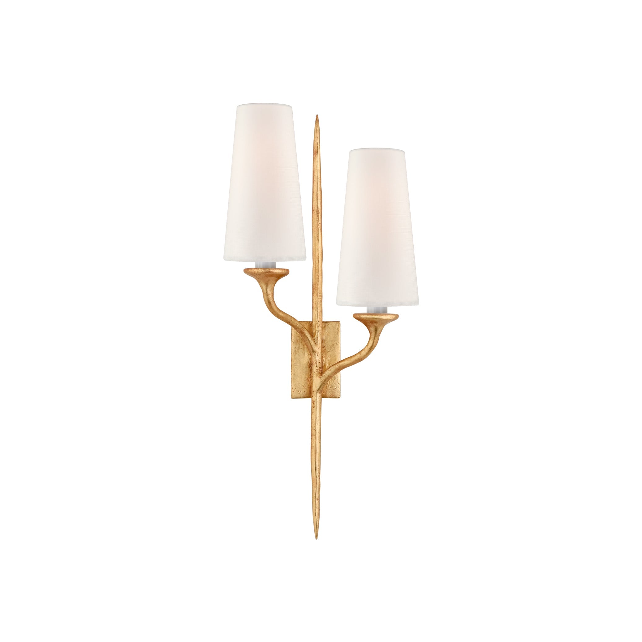 Velirara Industrielle Vintage Wandleuchte aus Messing mit Stoffbezug-Letslighting