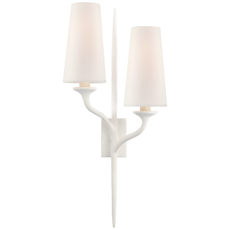 Velirara Industrielle Vintage Wandleuchte aus Messing mit Stoffbezug-Letslighting