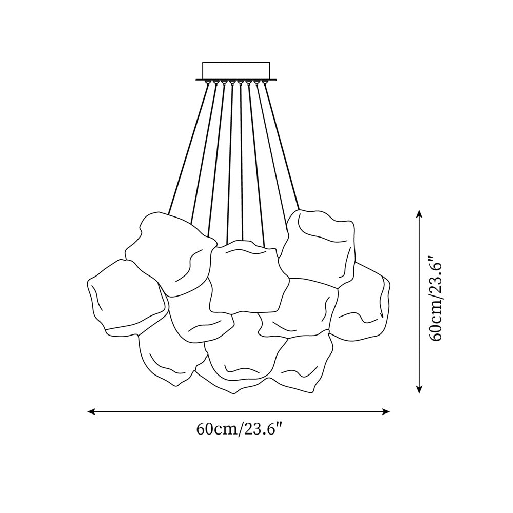 Pebine Gruppiert Glas Kronleuchter-Letslighting