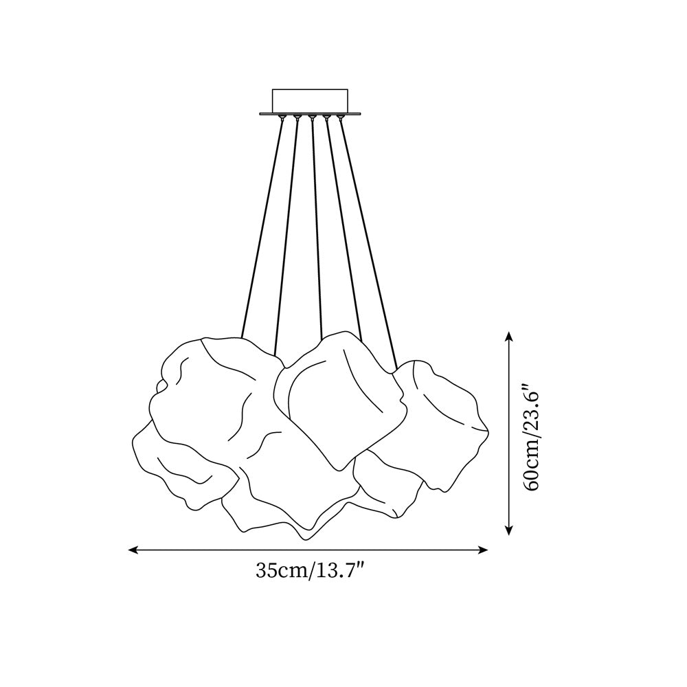 Pebine Gruppiert Glas Kronleuchter-Letslighting