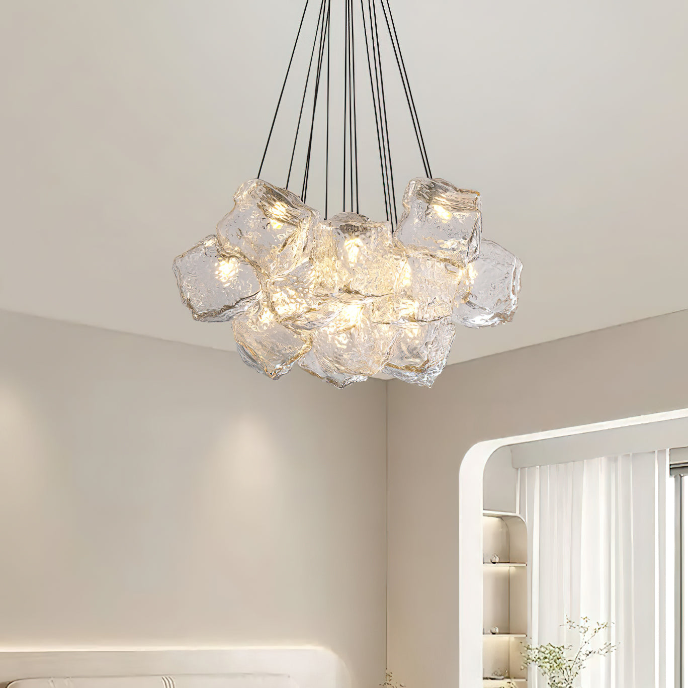 Pebine Gruppiert Glas Kronleuchter-Letslighting