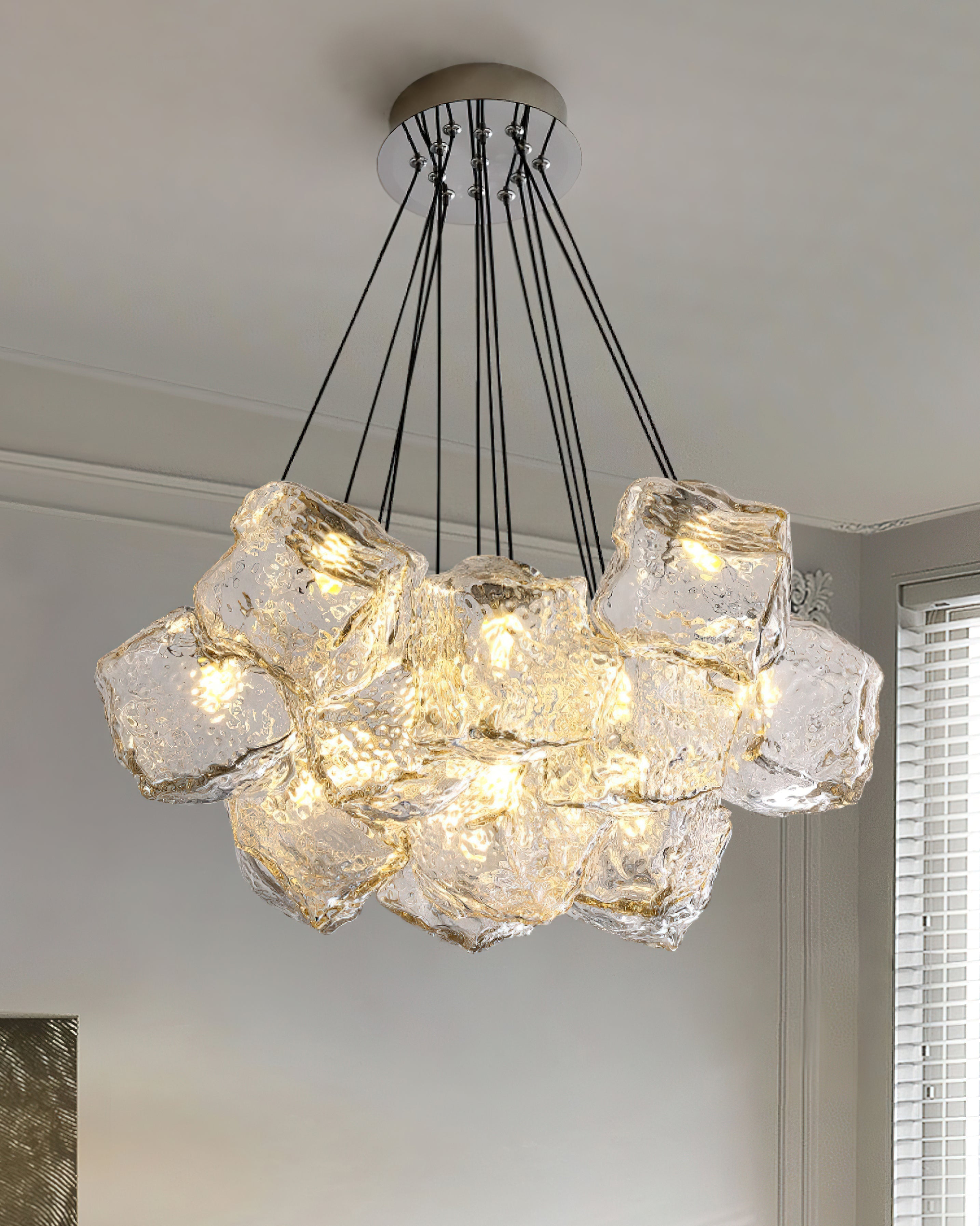 Pebine Gruppiert Glas Kronleuchter-Letslighting
