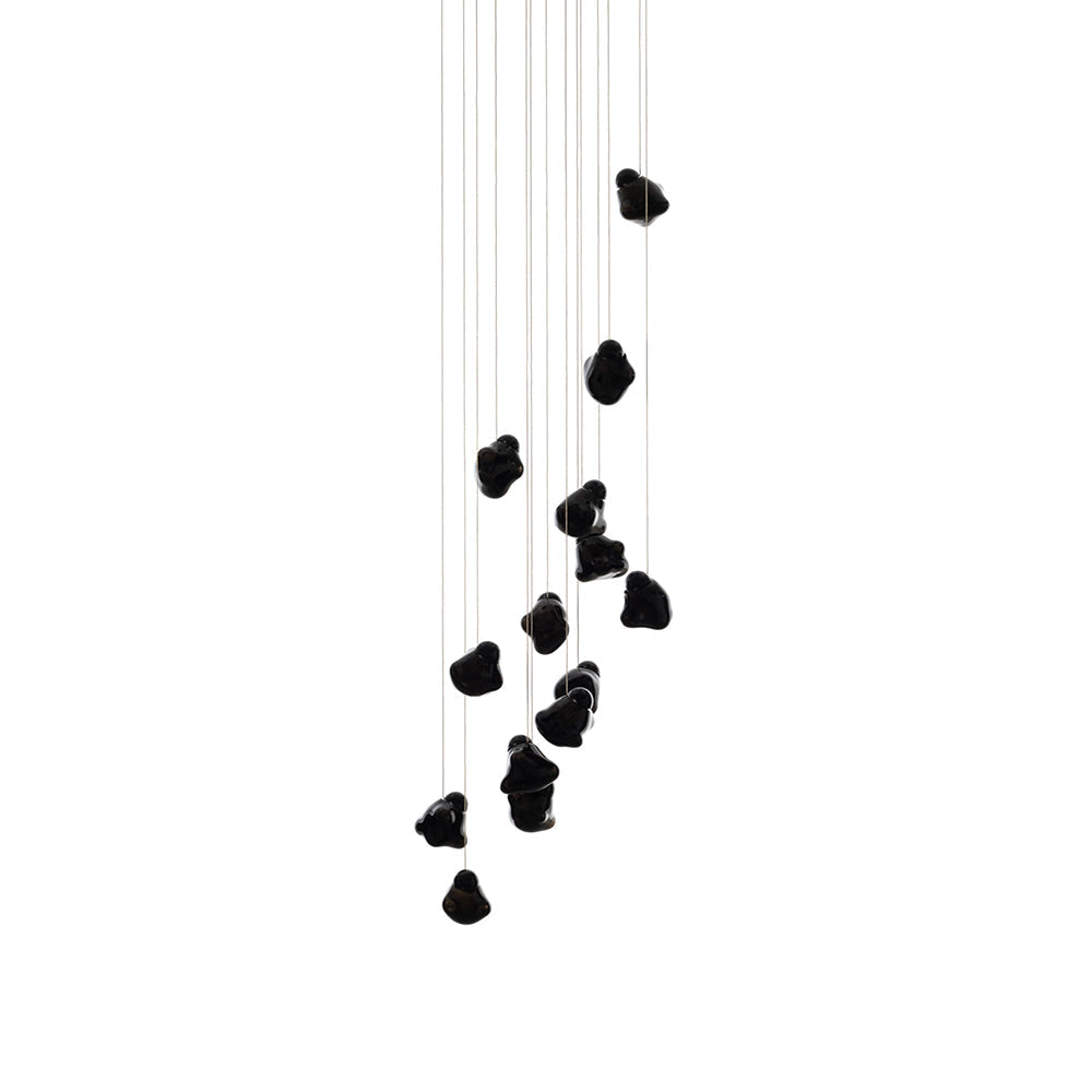 Vasilen Ice Pier Schwarz Glas Pendelleuchte-Letslighting