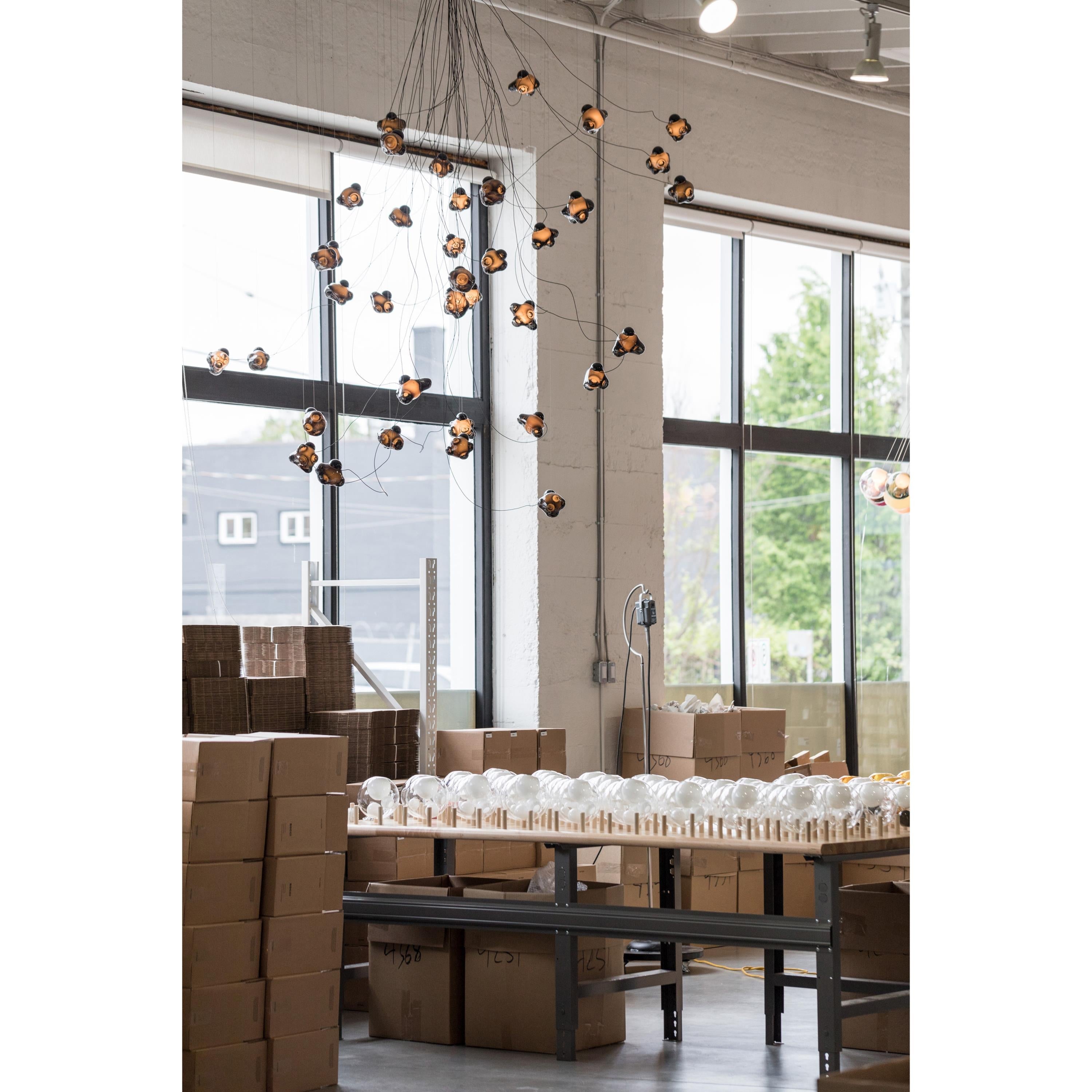Vasilen Ice Pier Schwarz Glas Pendelleuchte-Letslighting