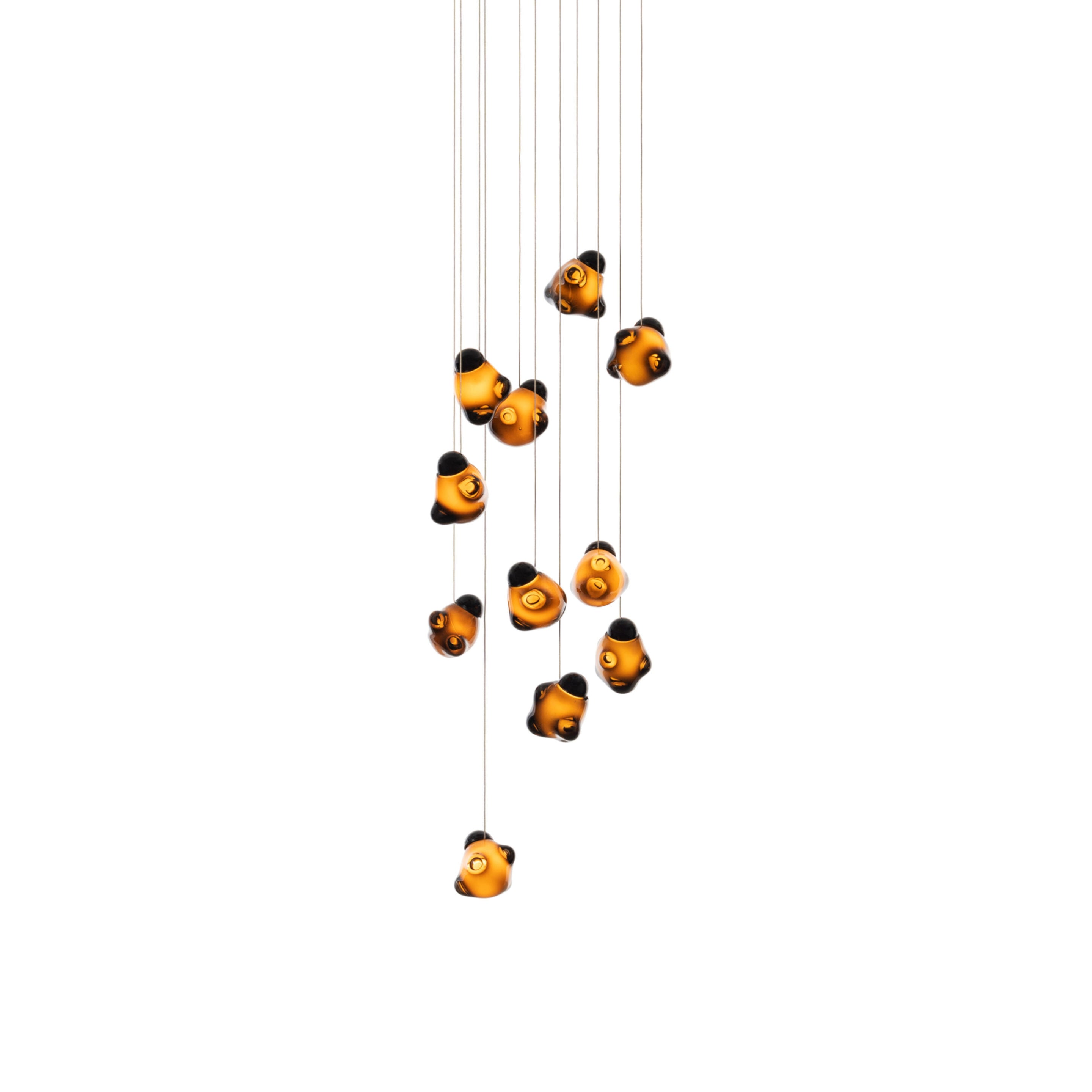 Vasilen Ice Pier Schwarz Glas Pendelleuchte-Letslighting