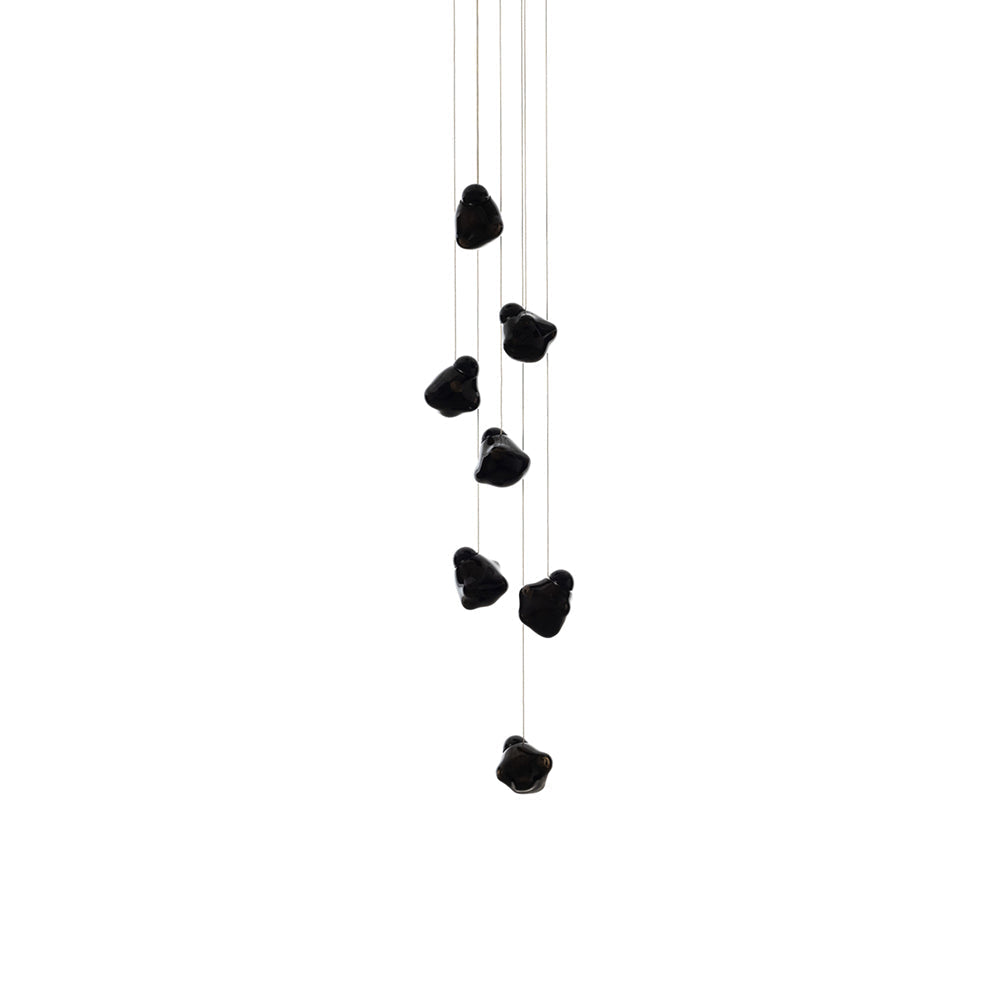 Vasilen Ice Pier Schwarz Glas Pendelleuchte-Letslighting