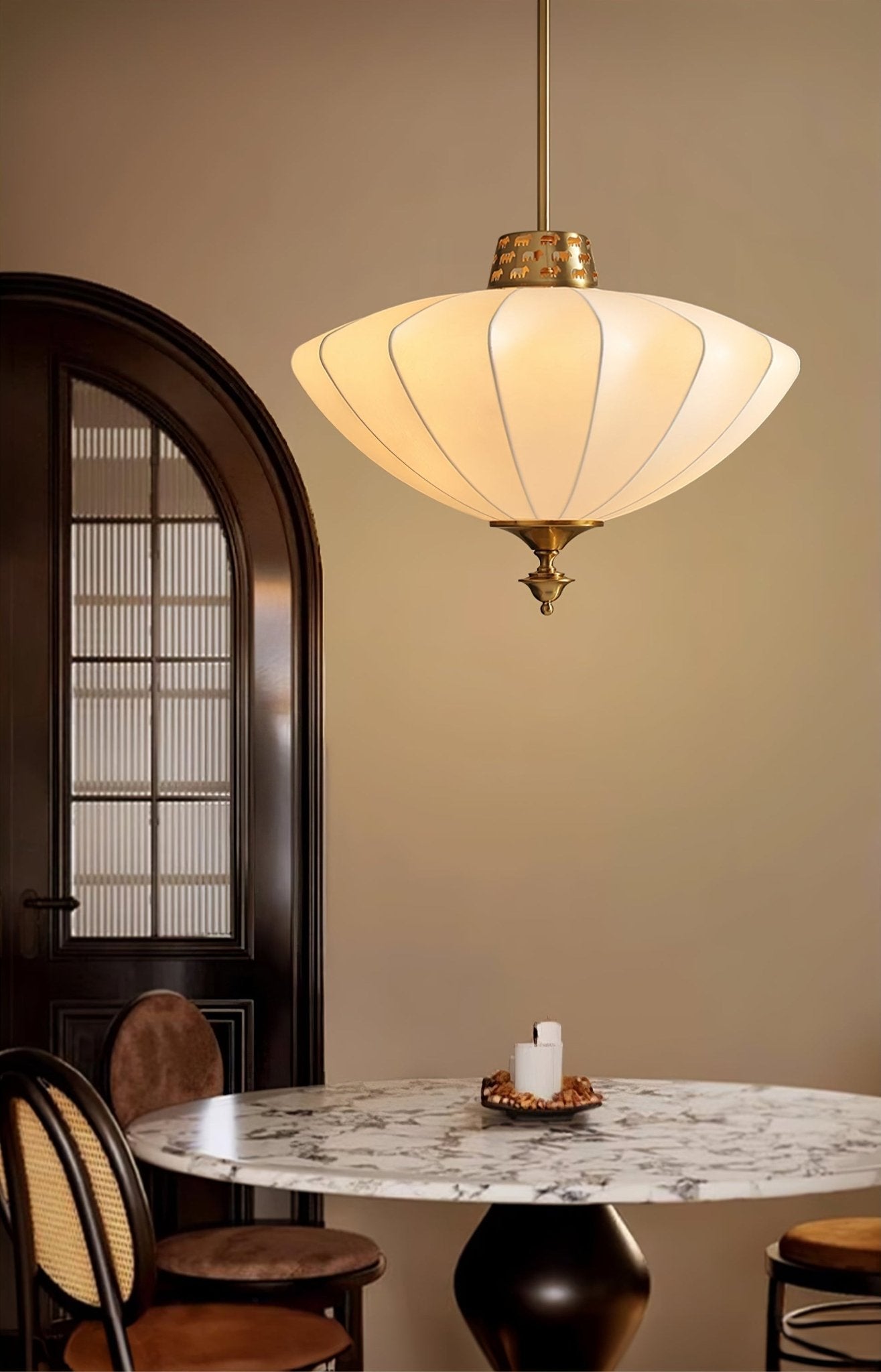 Ortalara Elegance Vintage Bloom Seiden-Pendelleuchte-Letslighting