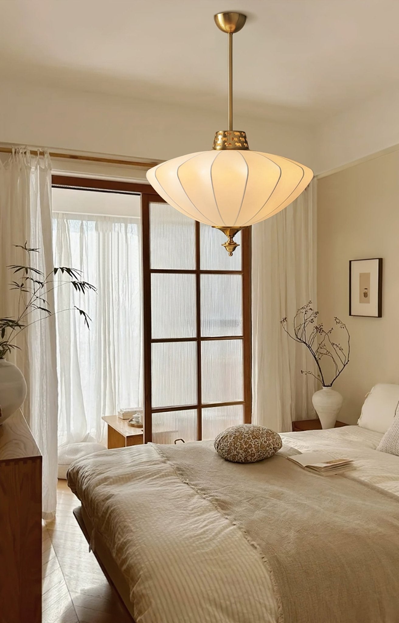 Ortalara Elegance Vintage Bloom Seiden-Pendelleuchte-Letslighting