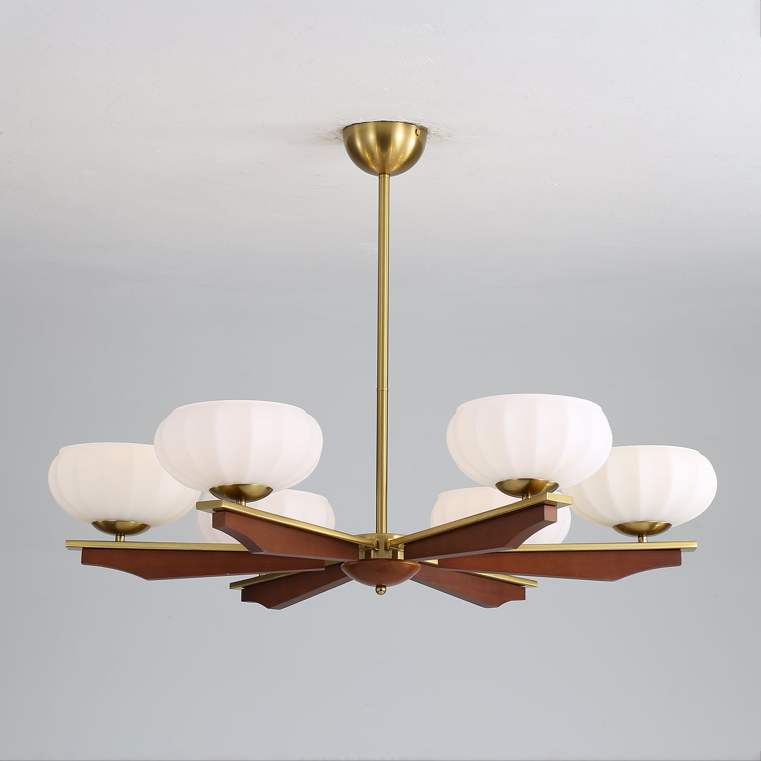 Uzoror Traditioneller Eleganter Kronleuchter aus Vintage-Holz-Letslighting