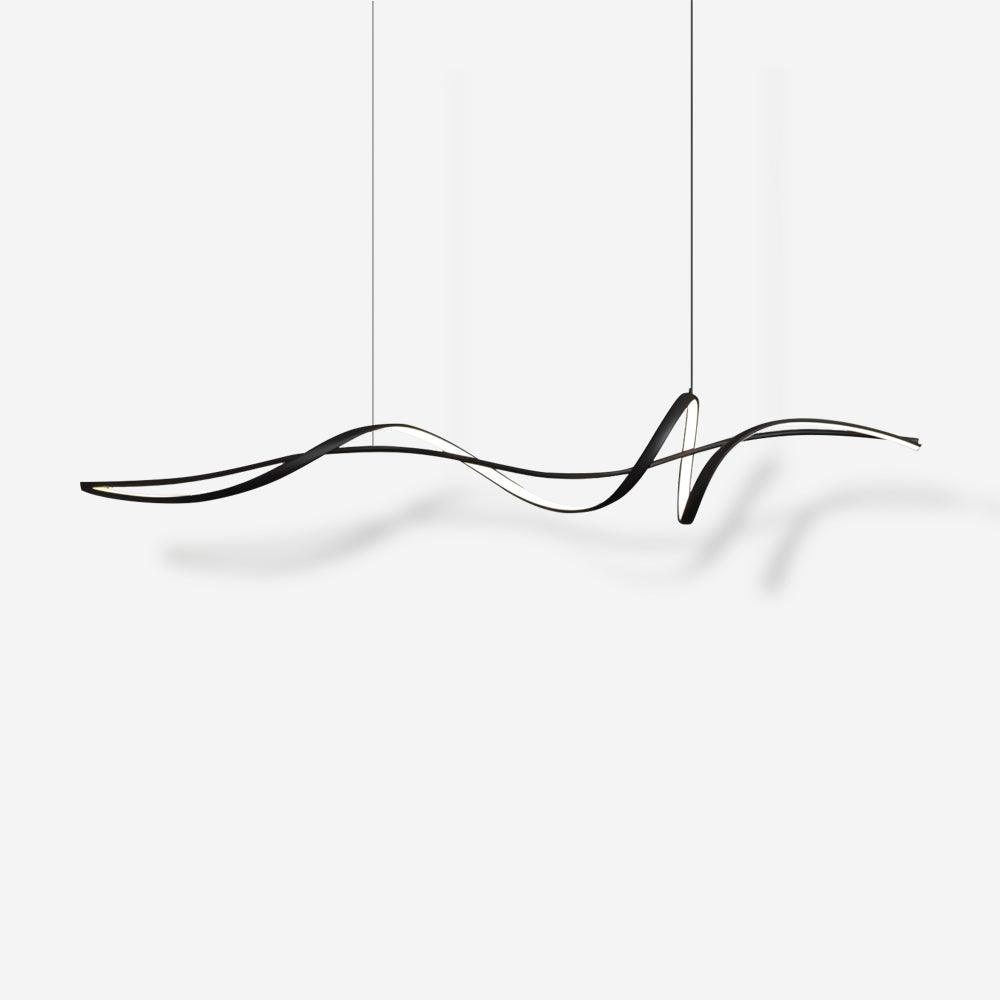 Aveline Moderne Schwarze LED Wellen-Pendelleuchte-Letslighting