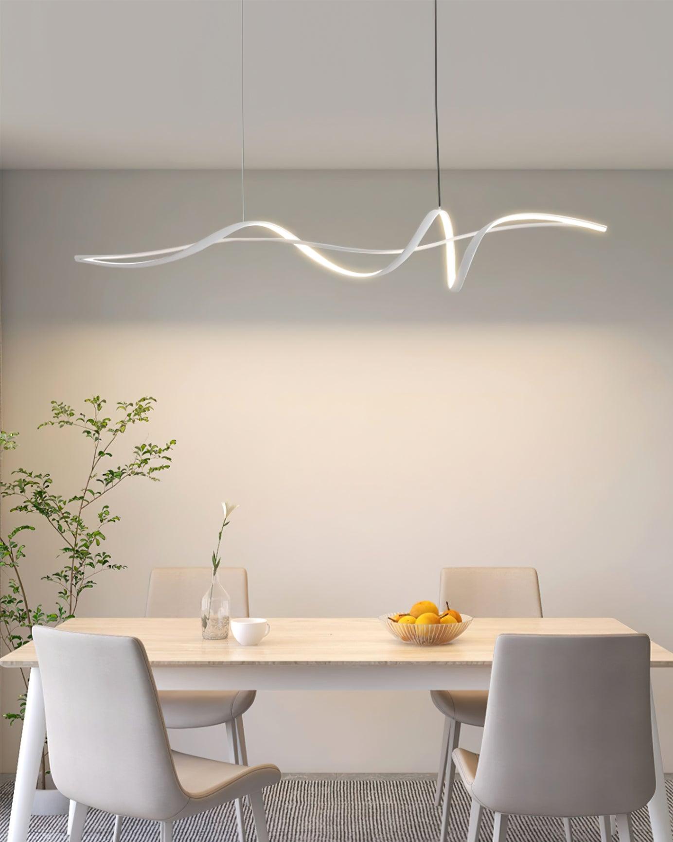Aveline Moderne Schwarze LED Wellen-Pendelleuchte-Letslighting