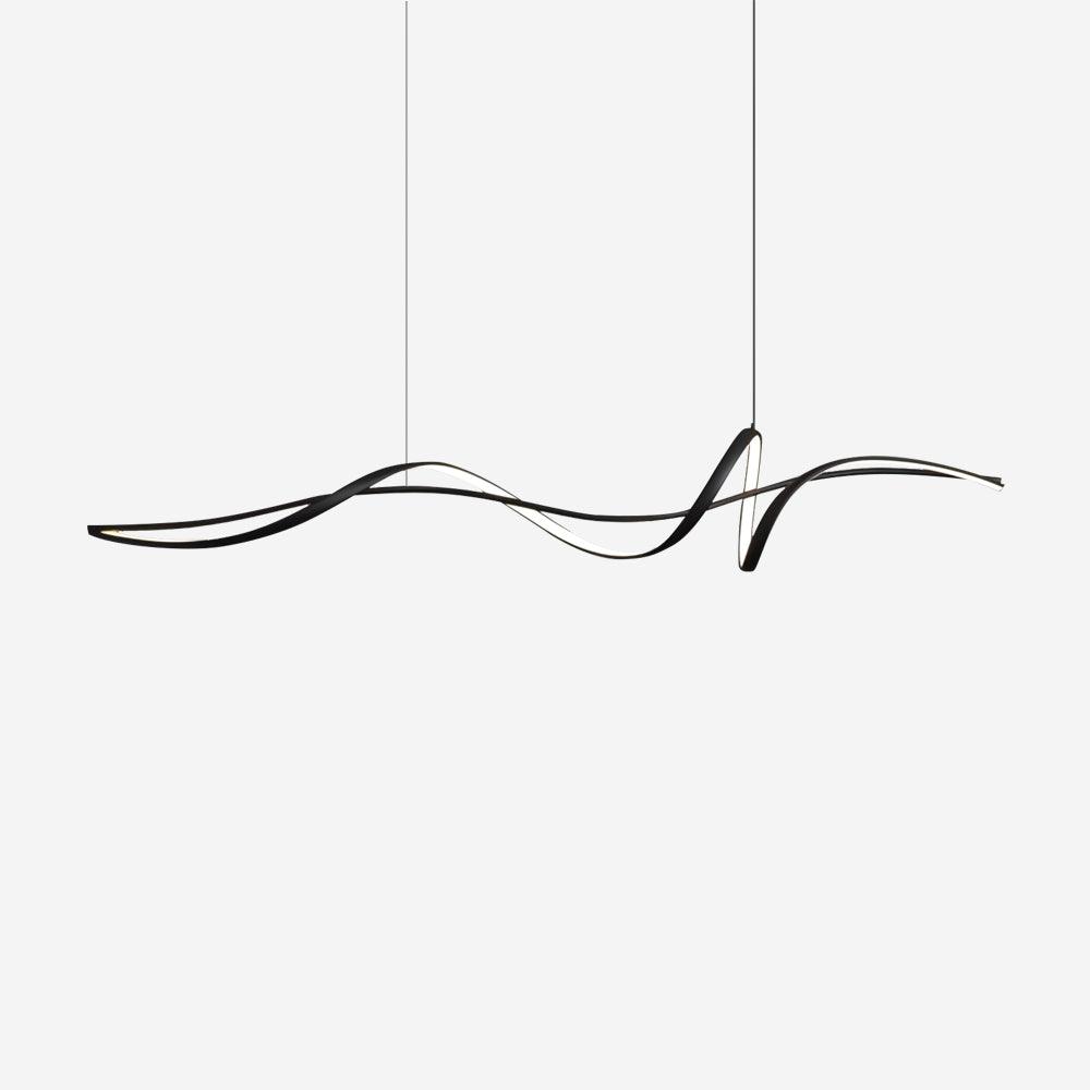 Aveline Moderne Schwarze LED Wellen-Pendelleuchte-Letslighting