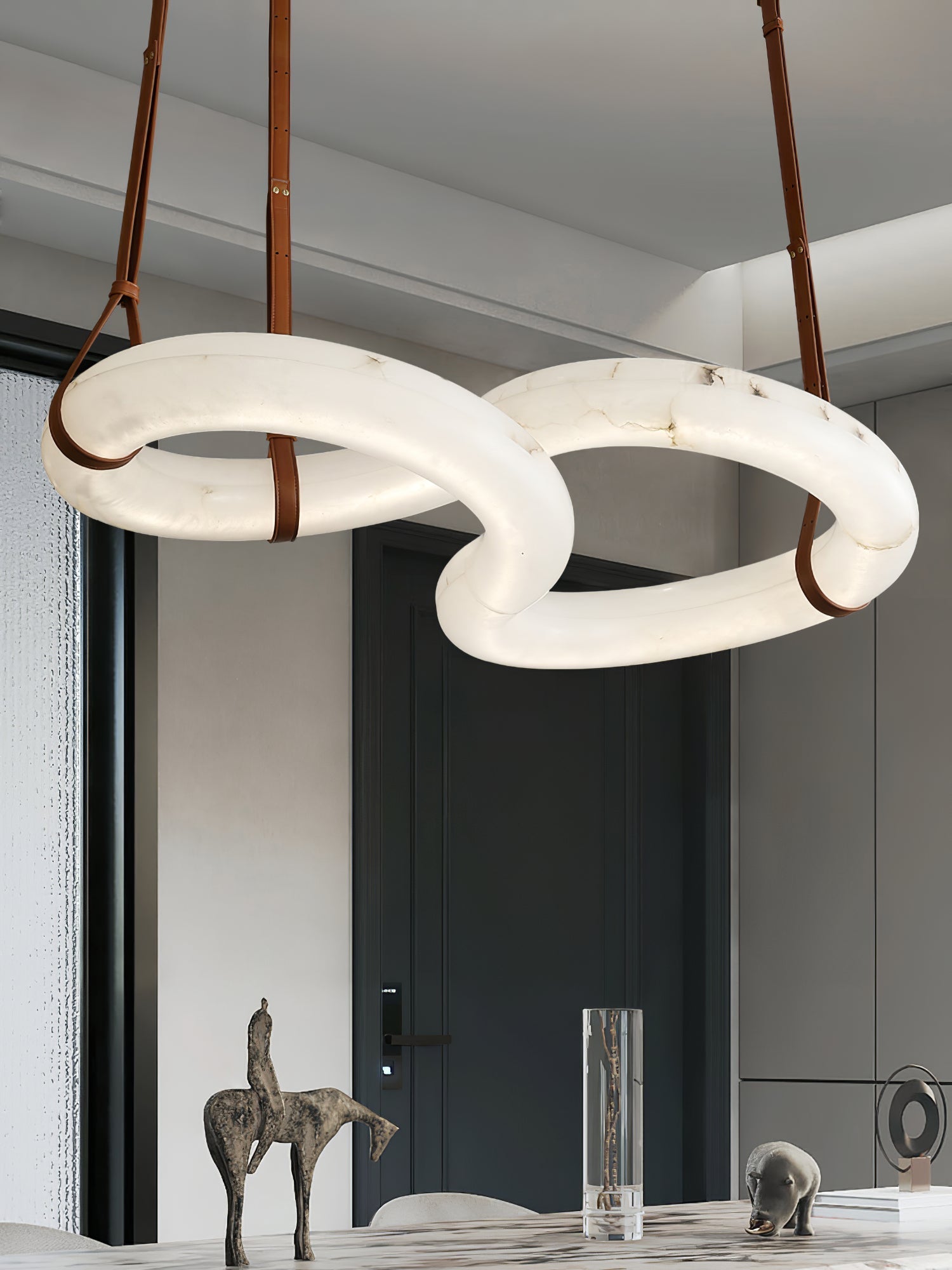 Althaen Postmodern Luxury Brown Alabaster Chandelier - Letslighting