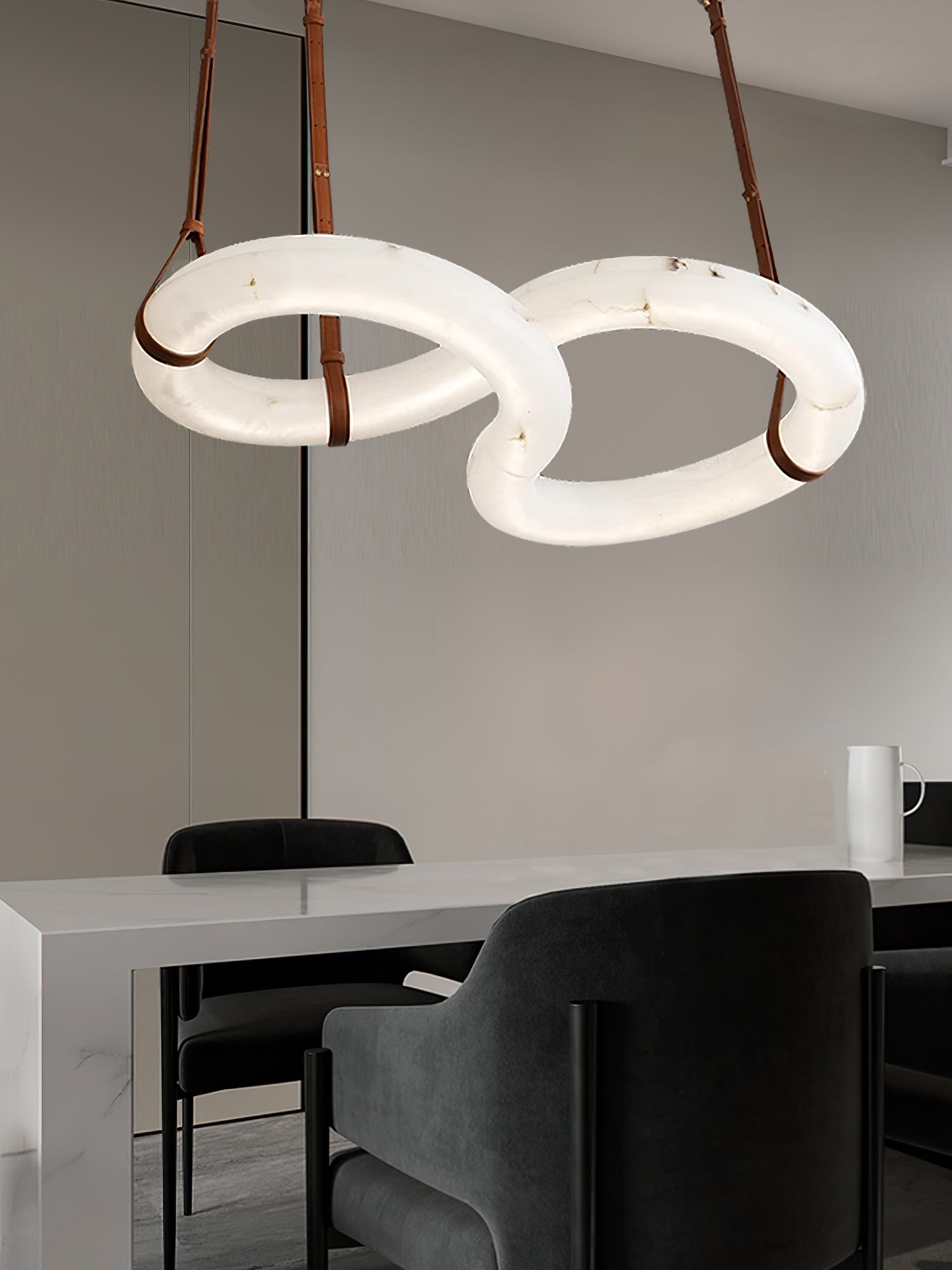 Althaen Postmodern Luxury Brown Alabaster Chandelier - Letslighting