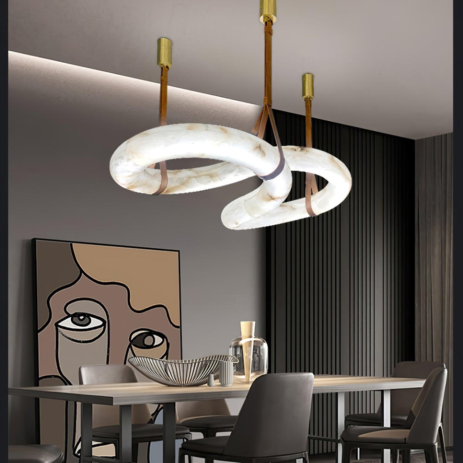 Luste Alabaster Closed-loop Pendant Light Chandelier - Neutralighting