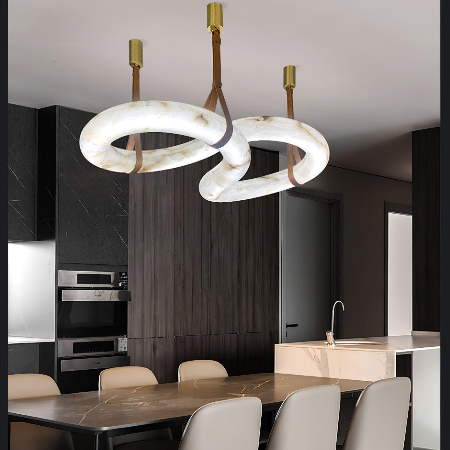 Luste Alabaster Closed-loop Pendant Light Chandelier - Neutralighting