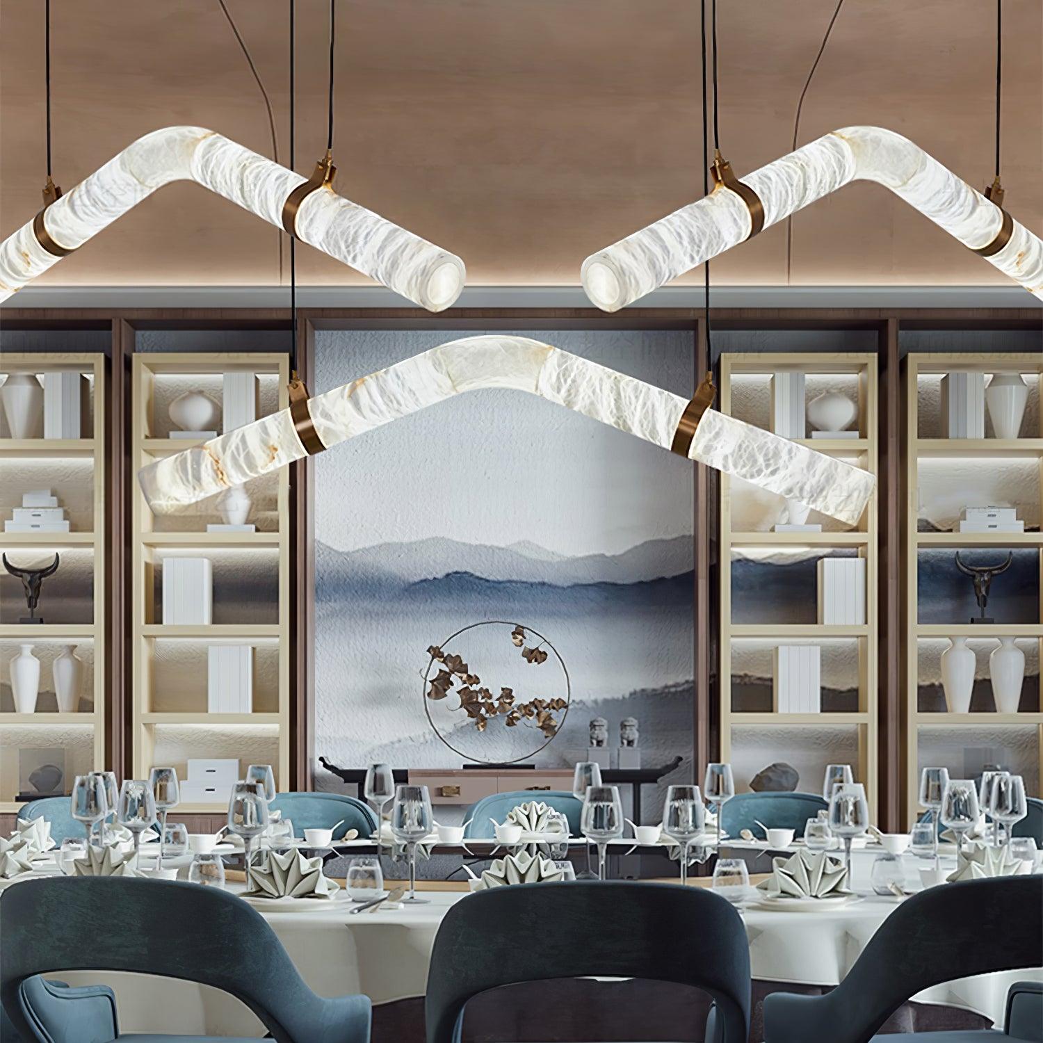 Luste Alabaster Closed-loop Pendant Light Chandelier - Neutralighting