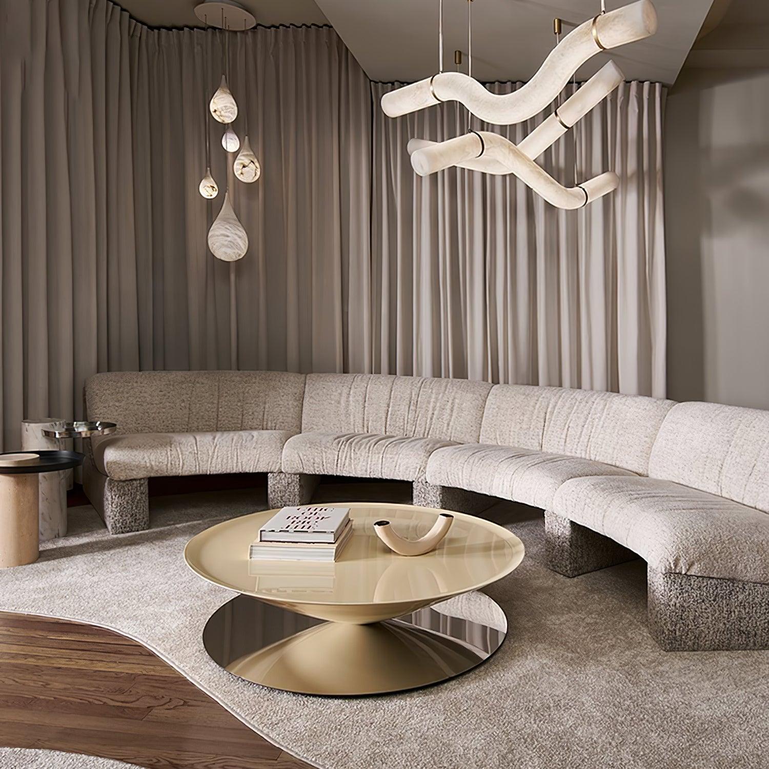 Utalyra Curved Alabaster Pendant Light - Neutralighting