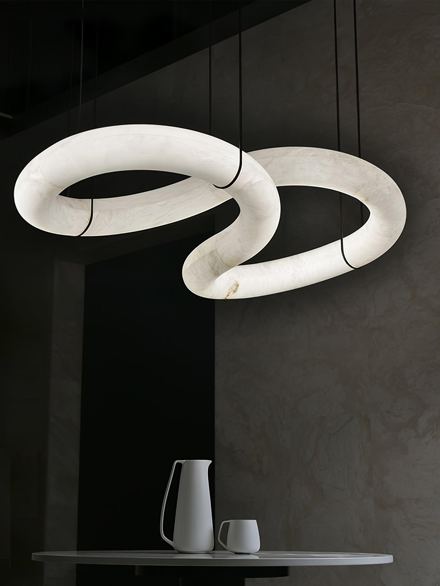 Luste Alabaster Closed-loop Pendant Light Chandelier - Neutralighting