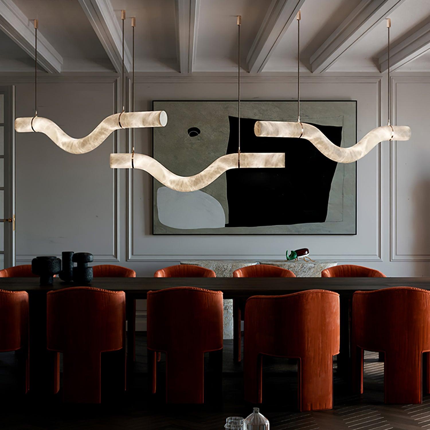 Utalyra Curved Alabaster Pendant Light - Neutralighting