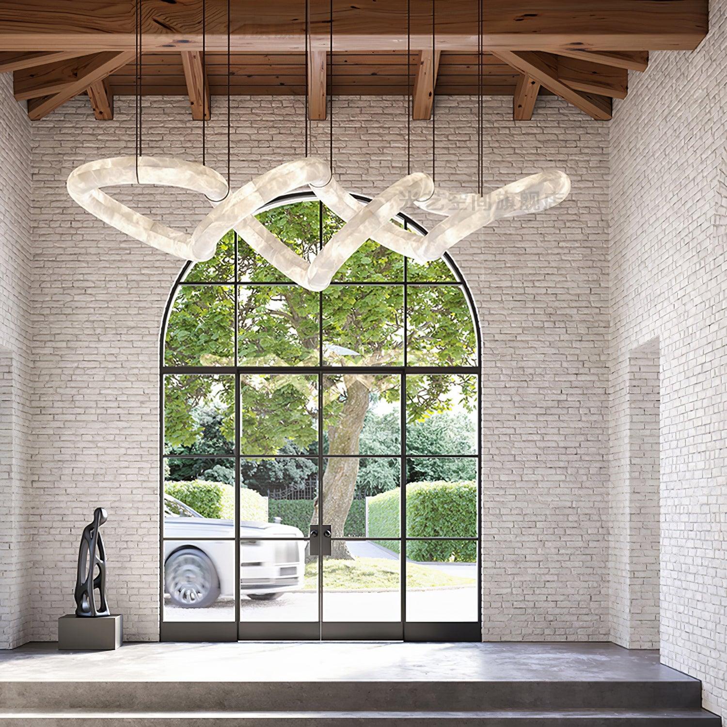 Utalyra Curved Alabaster Pendant Light - Neutralighting