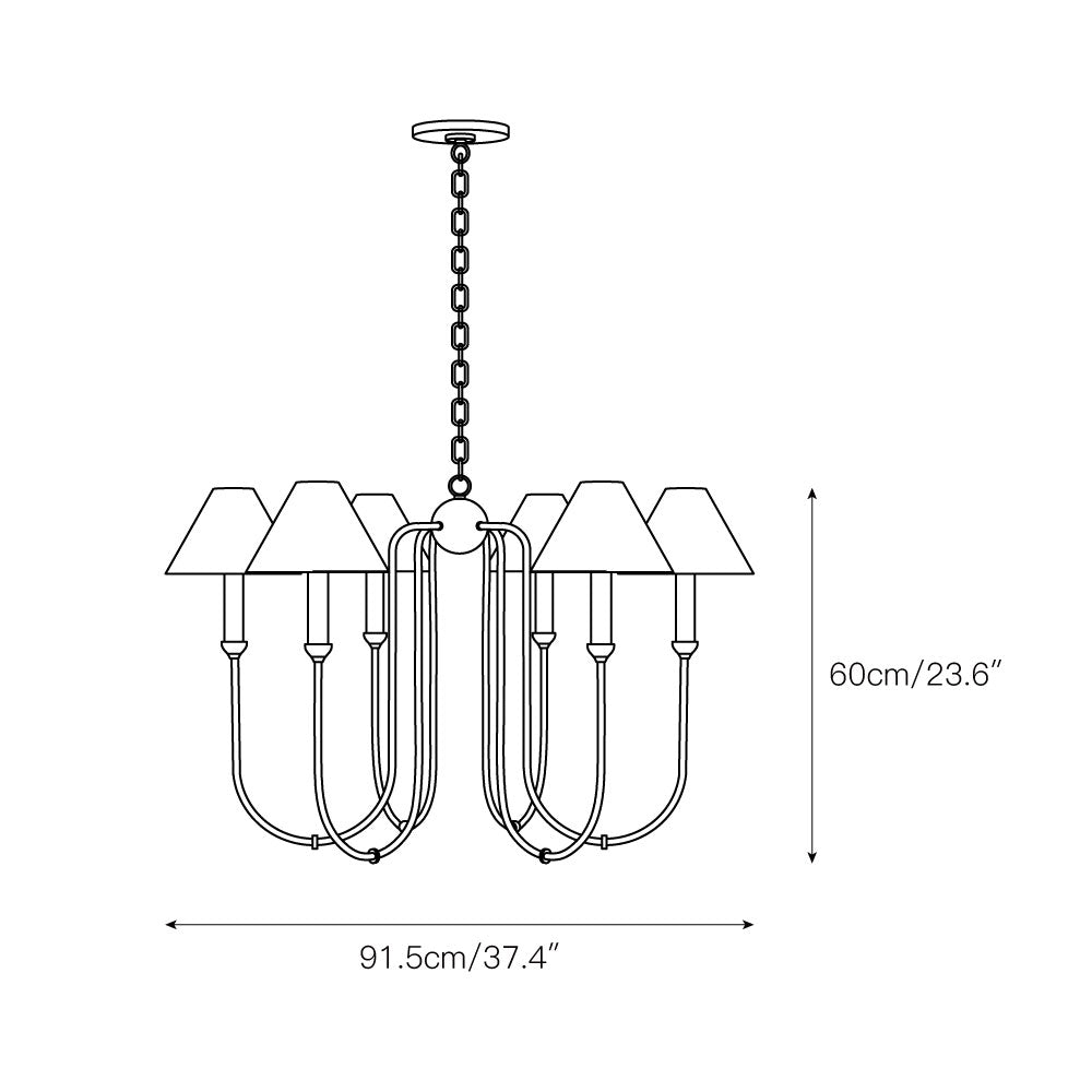 Cotalisra Vintage Industrial Fabric Chandelier-Letslighting