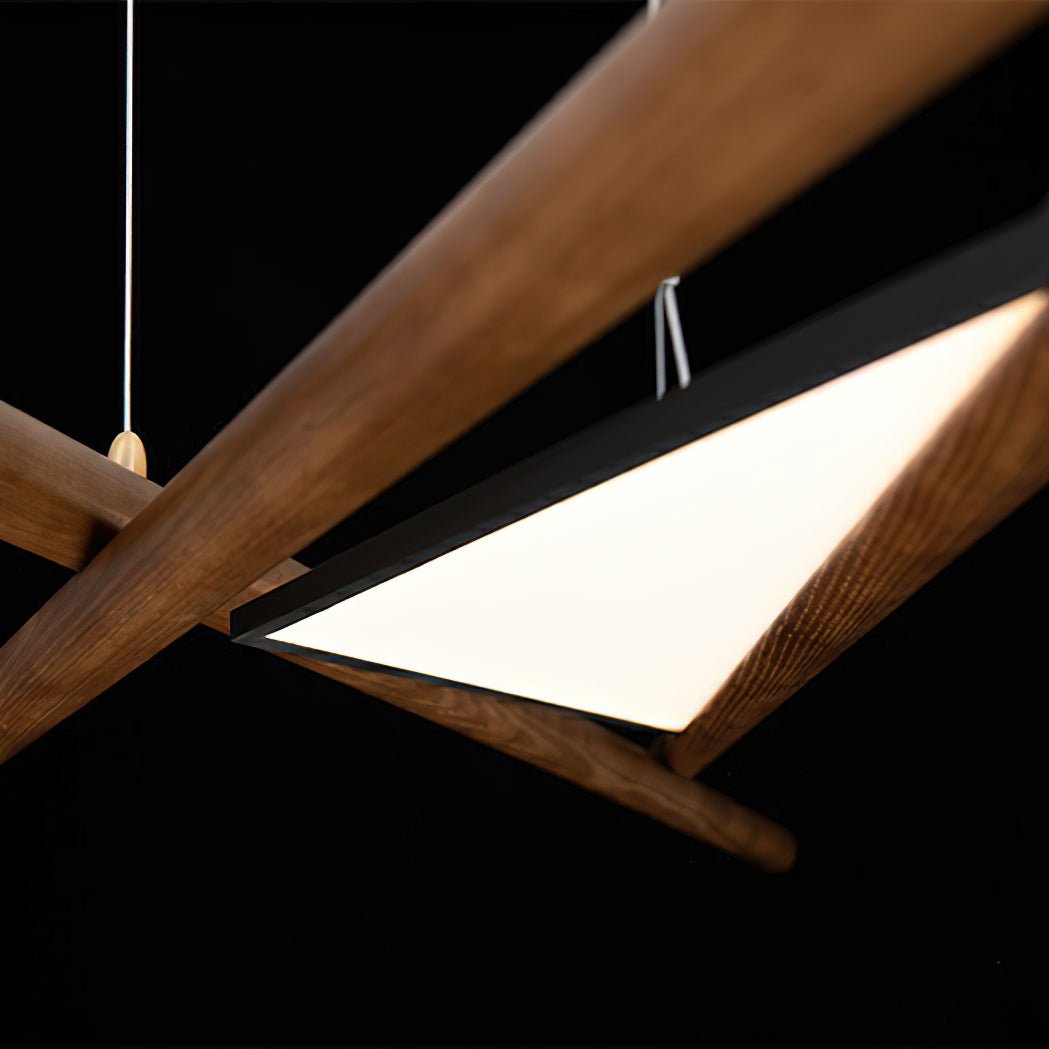 Aurora Kronleuchter Holz Linear LED-Letslighting