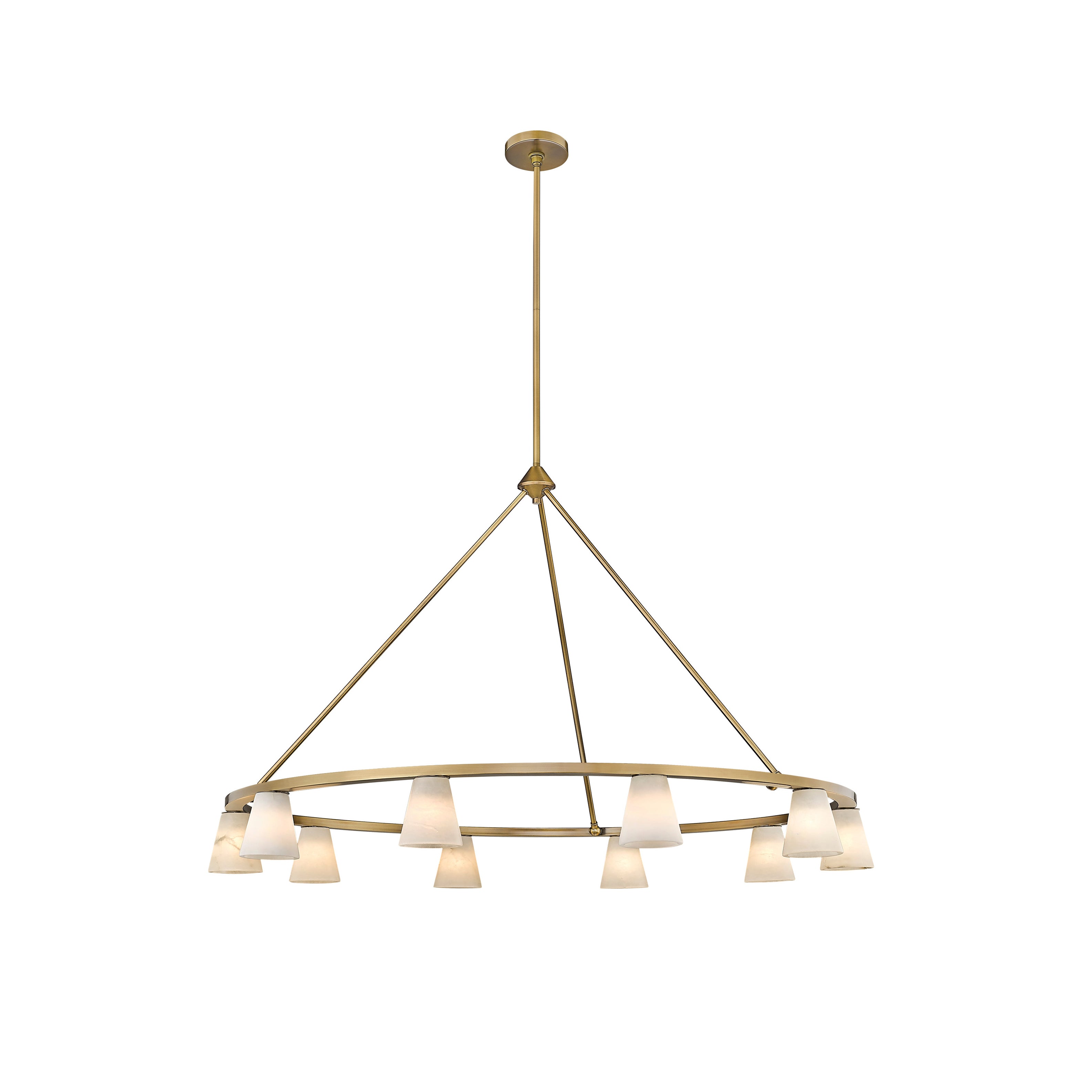 Ilaeiel Premium Elegance Metal Alabaster Chandelier - Letslighting