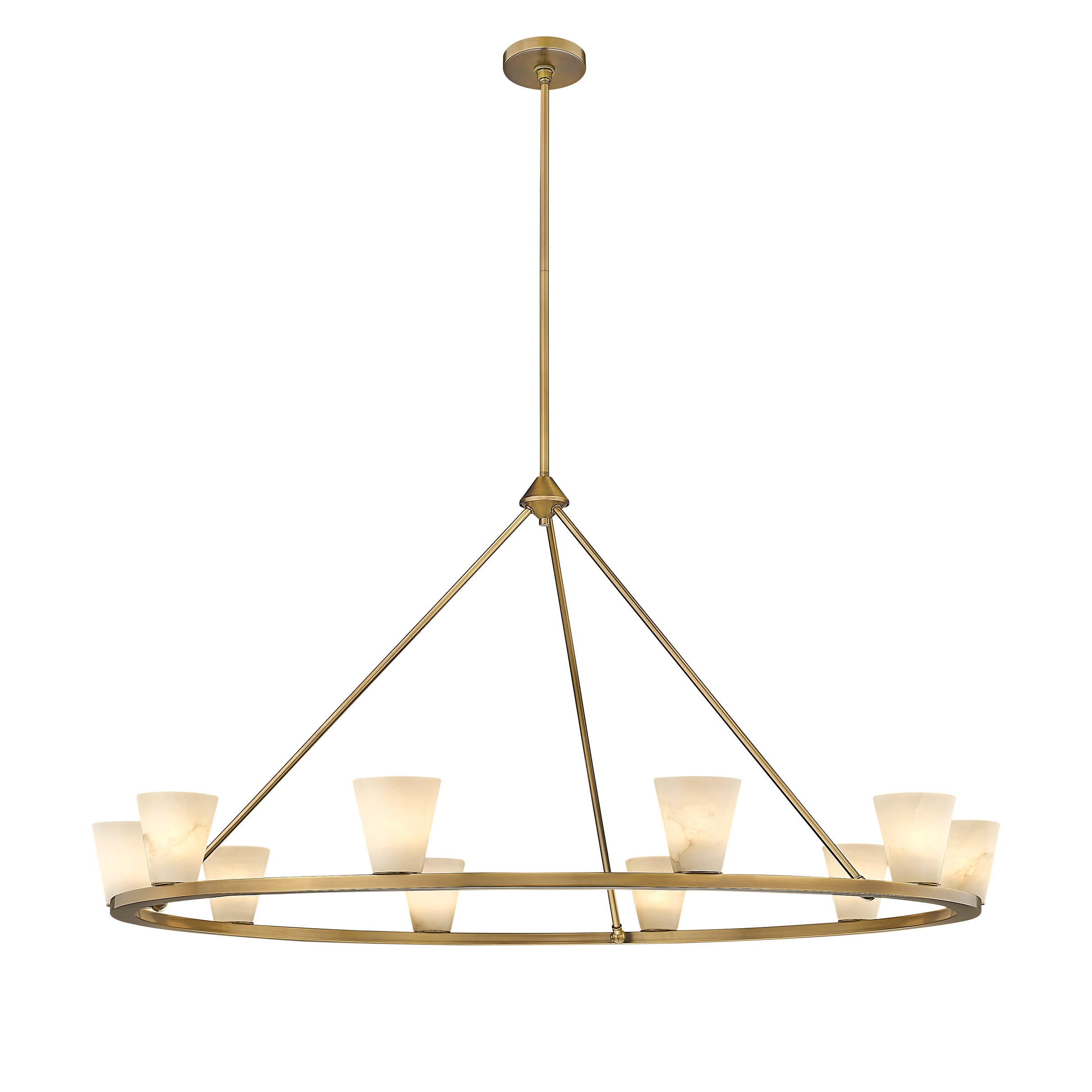 Ilaeiel Premium Elegance Metal Alabaster Chandelier - Letslighting