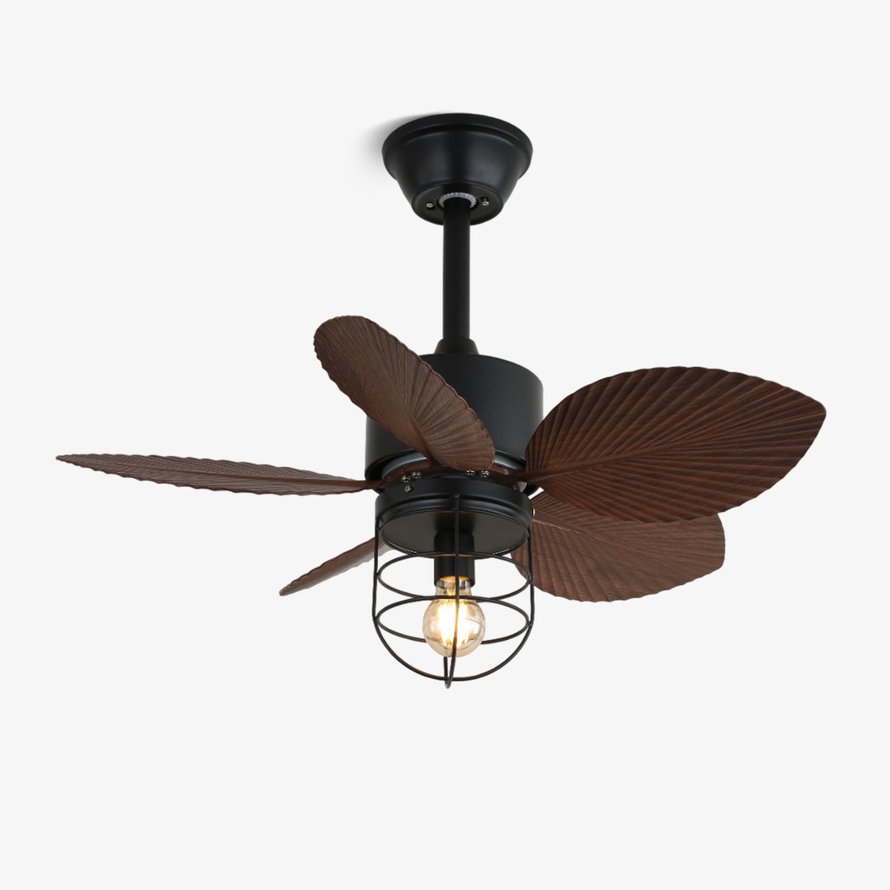 Lunair Industrieller Deckenventilator mit Licht und Walnussholzflügeln