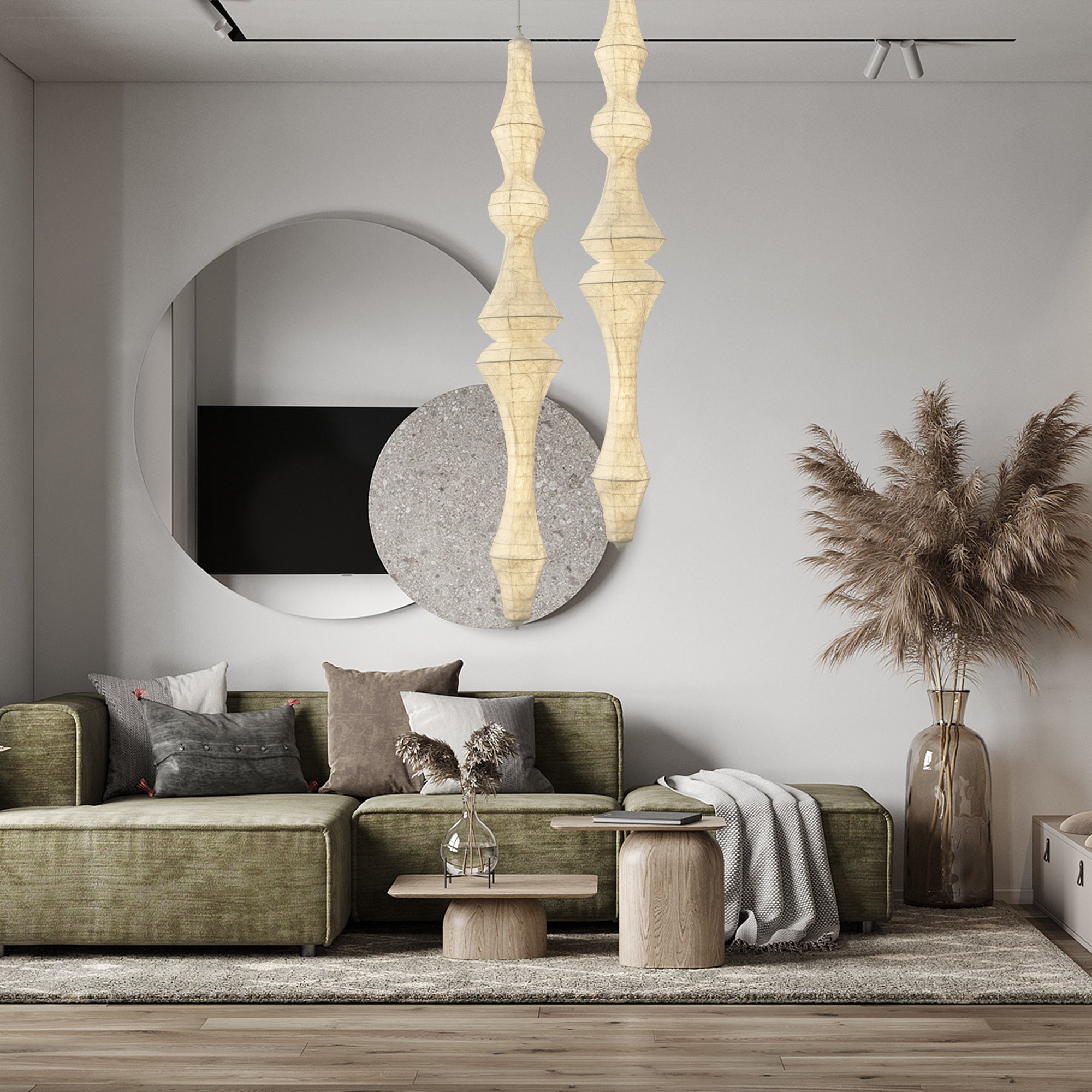Zonoria Handgefertigte Pendelleuchte aus Seide-Letslighting